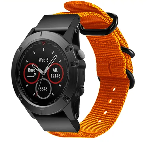 Garmin D2 Mach 2 - 47mm nylon gesp band (oranje)