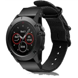 Garmin Instinct E - 45mm nylon gesp band (zwart)