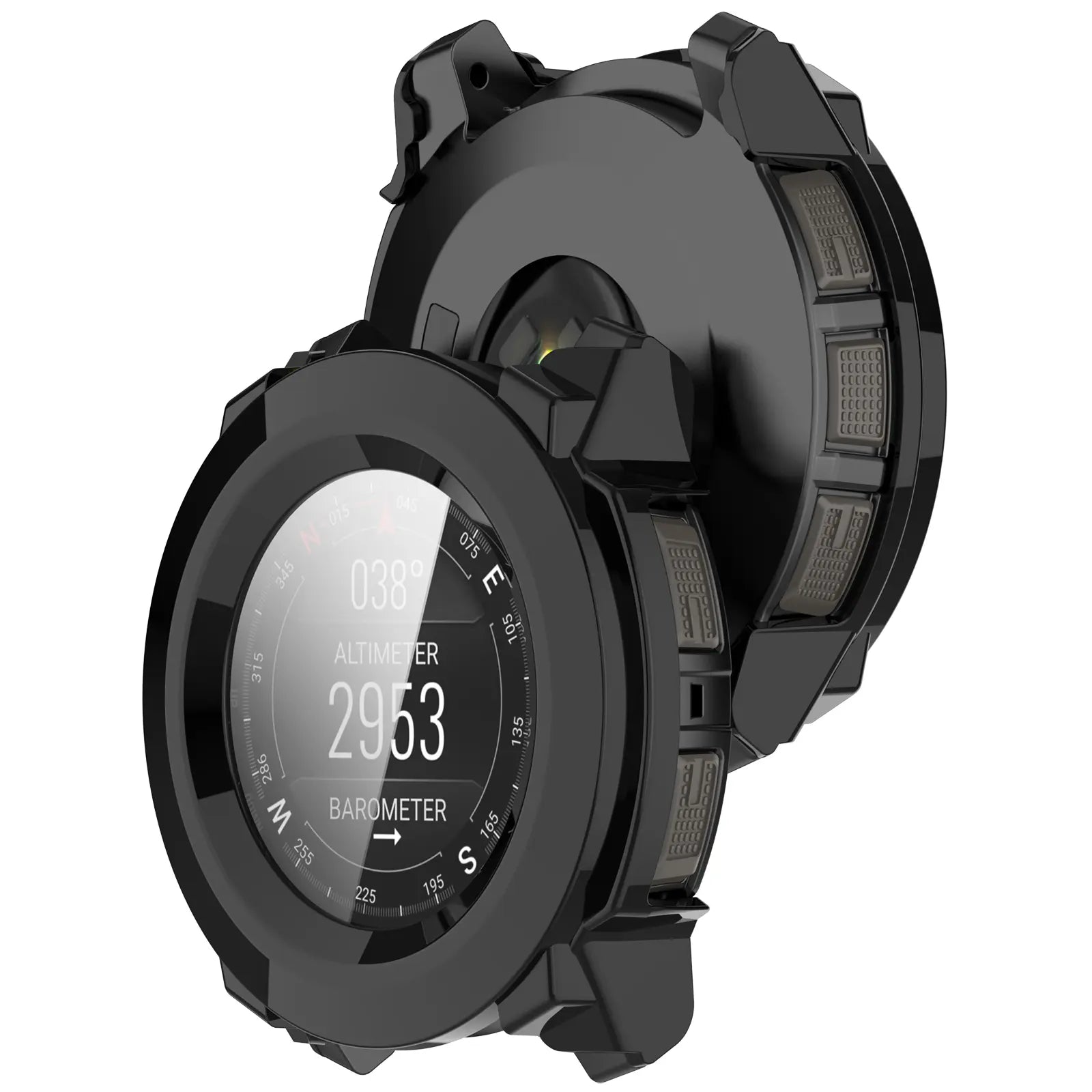 Garmin Instinct 3 - 45mm hard case met glas (zwart)