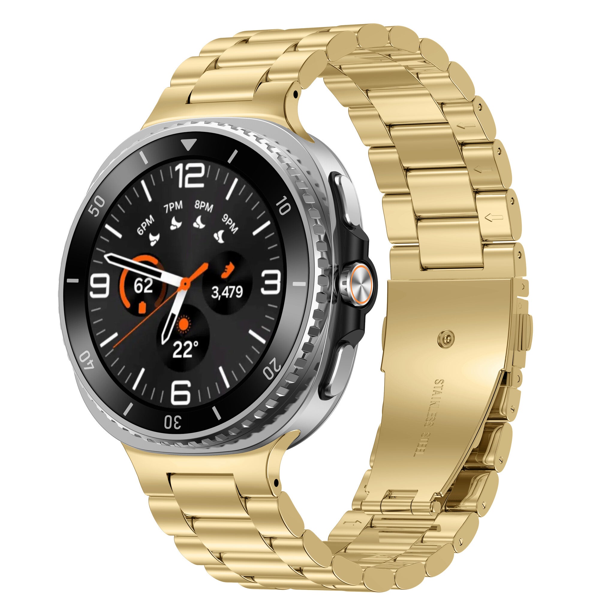 Samsung Galaxy Watch 9 - 40mm stalen band (goud)