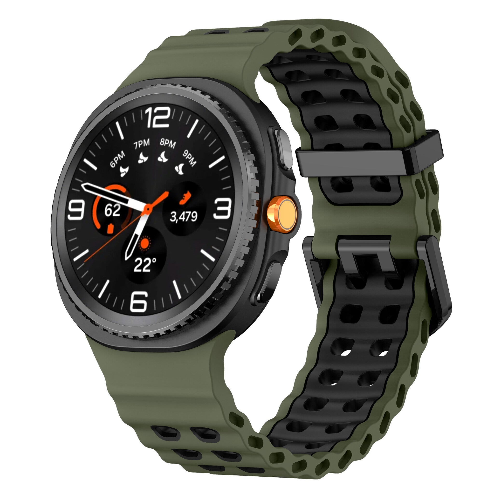 Samsung Galaxy Watch 8 - 44mm Ocean bandje (groen/zwart)