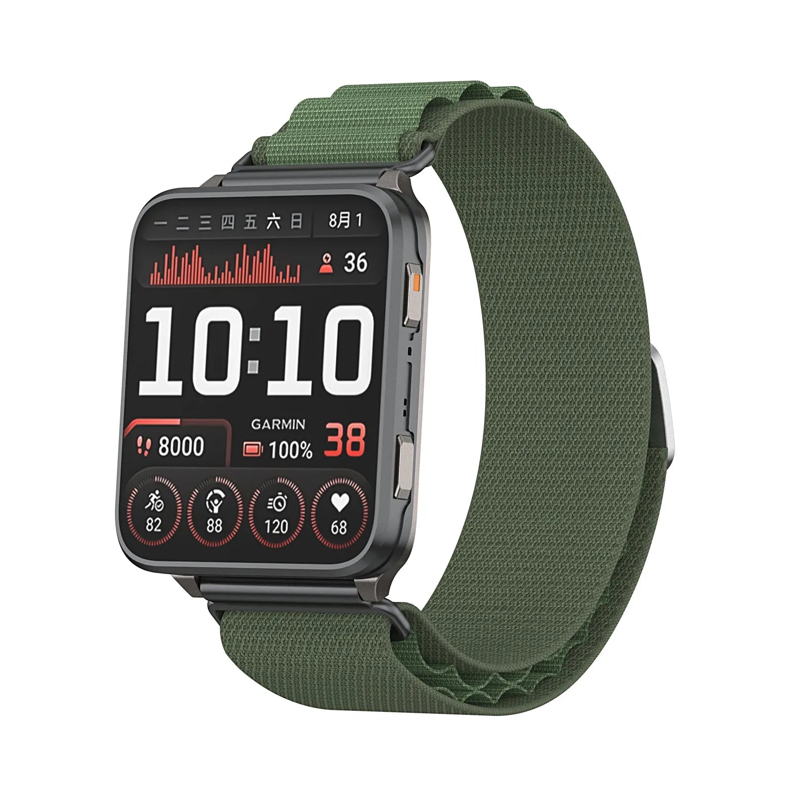 TicWatch Pro 5 Enduro Alpine nylon bandje (groen)
