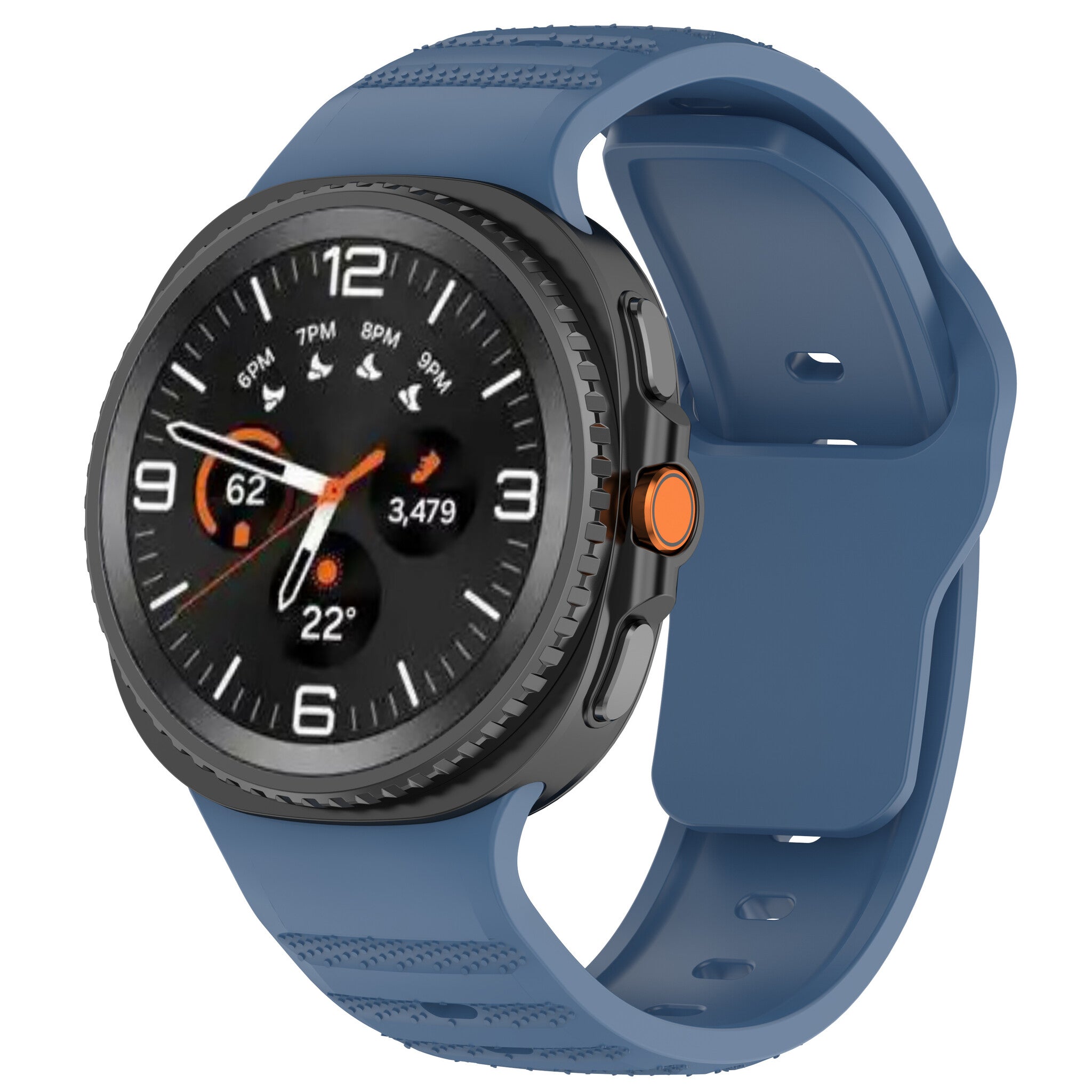 Samsung Galaxy Watch 9 - 40mm Outdoor Silicone Strap (Grey-Blue)