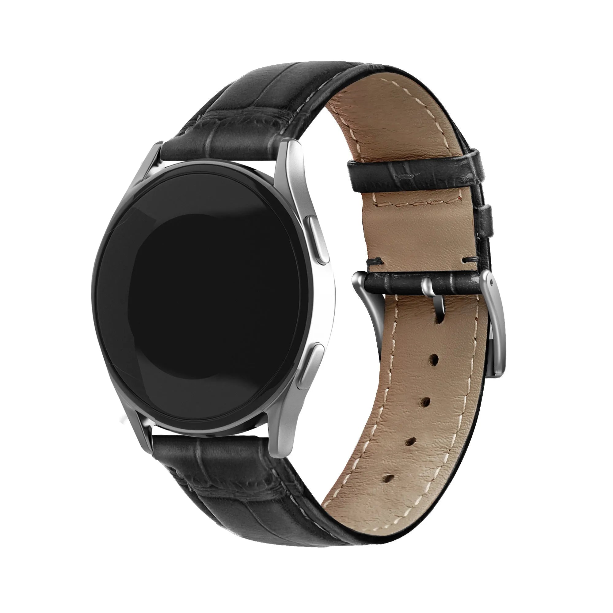 Coros Pace 2 Crocodile leren grain band (zwart)