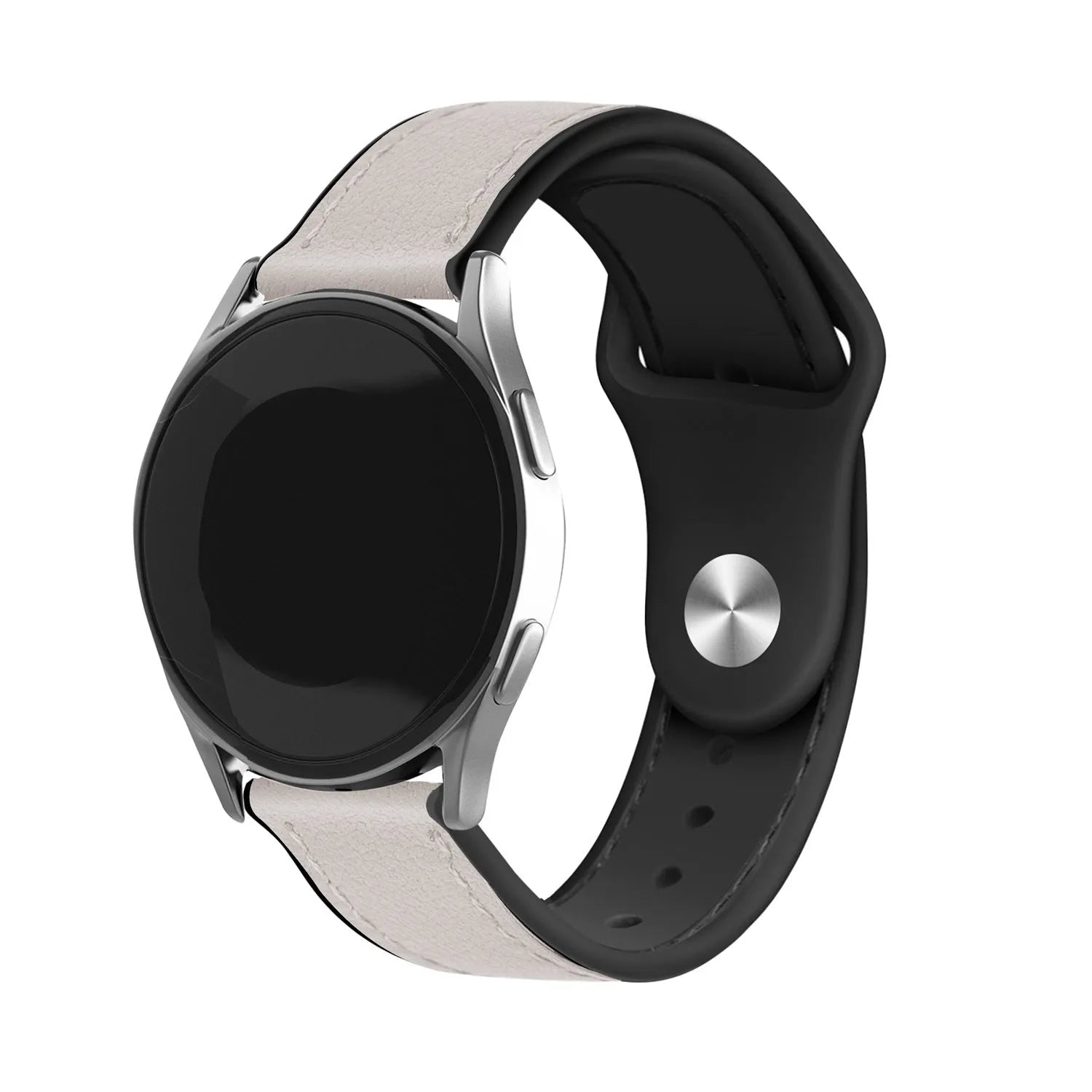 Amazfit Bip 6 leren hybrid bandje (wit)