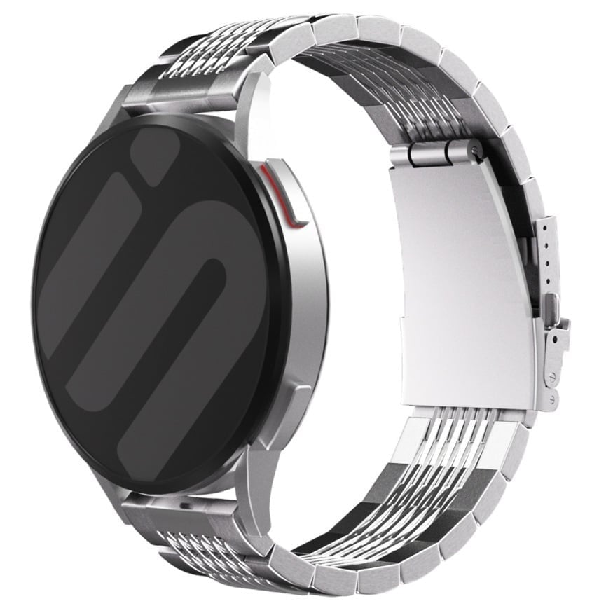 Huawei Watch GT 5 Pro - 46mm luxe stalen schakel band (zilver)