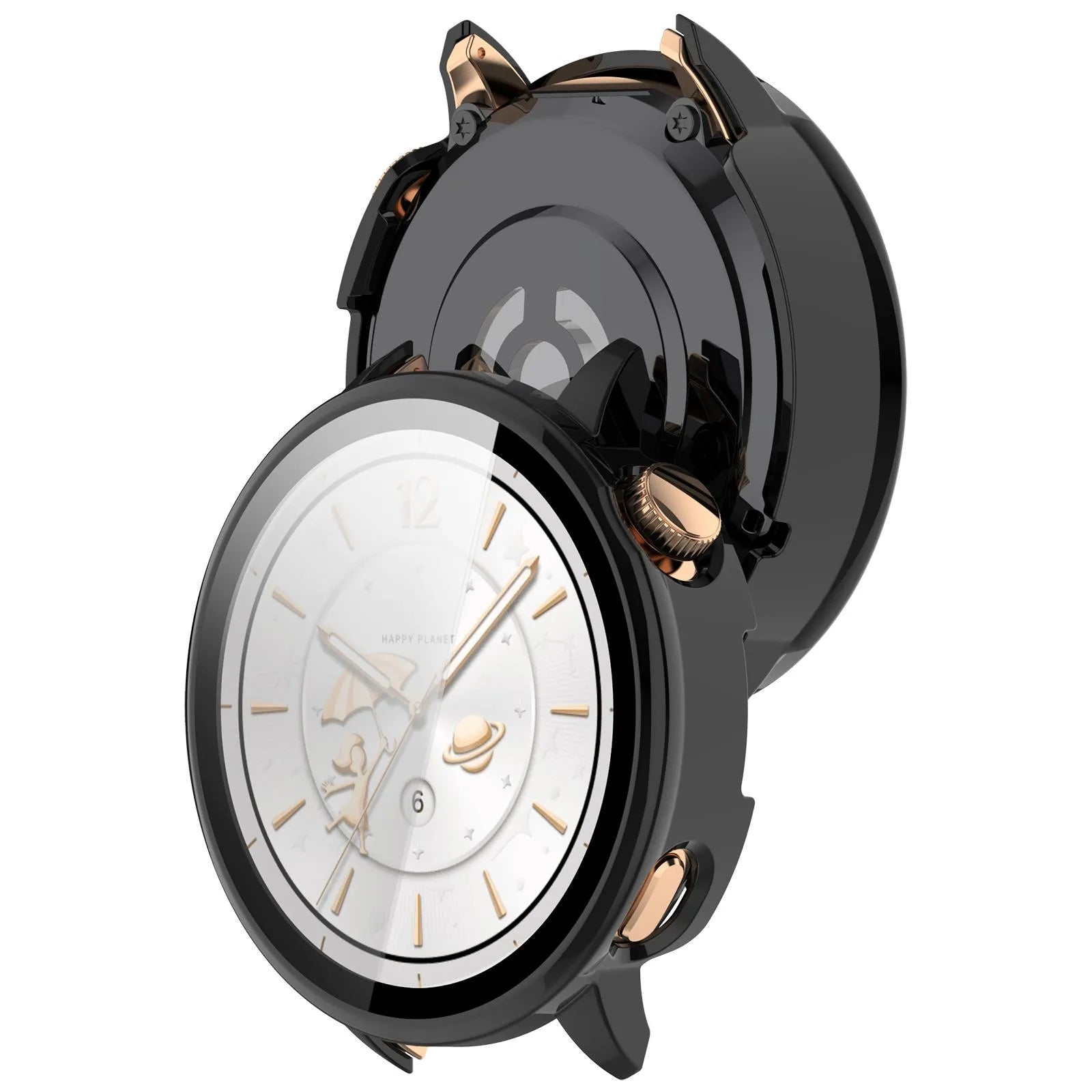 OnePlus Watch 3 - 43mm hard case met glas (zwart)