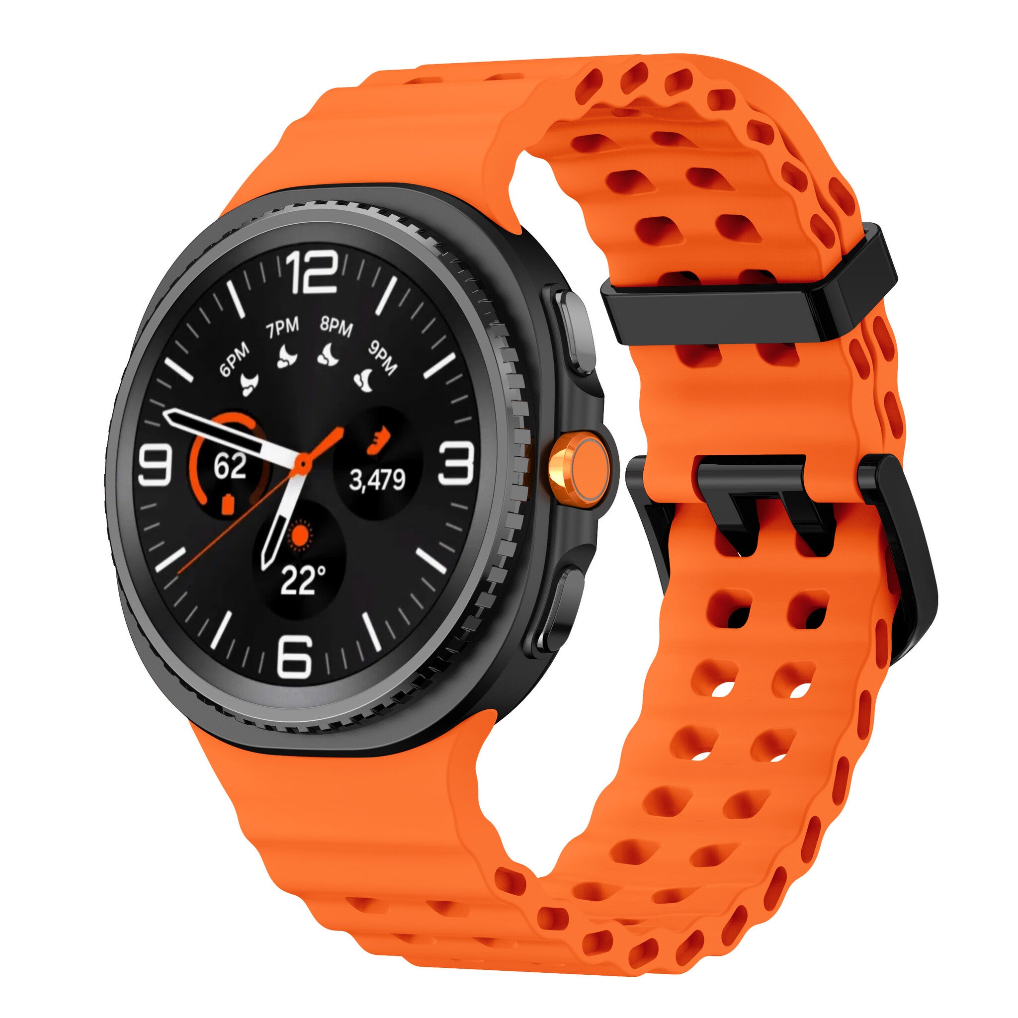 Samsung Galaxy Watch 9 - 44mm Ocean Strap (Orange)