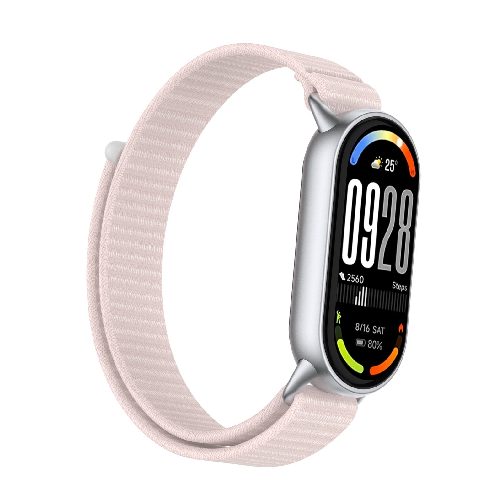 Xiaomi Smart Band 9 modern nylon band (lichtroze)