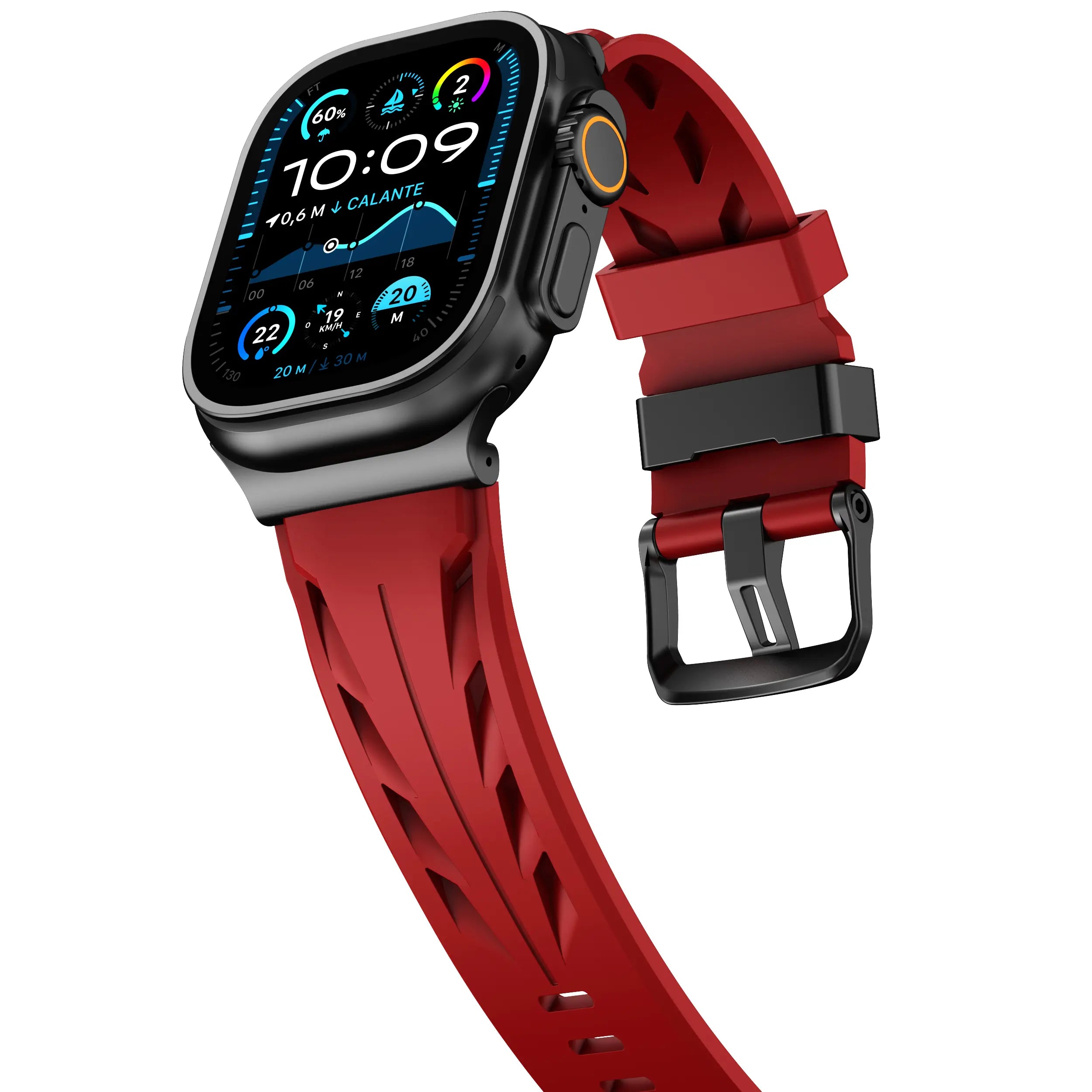Apple Watch race siliconen band (rood)