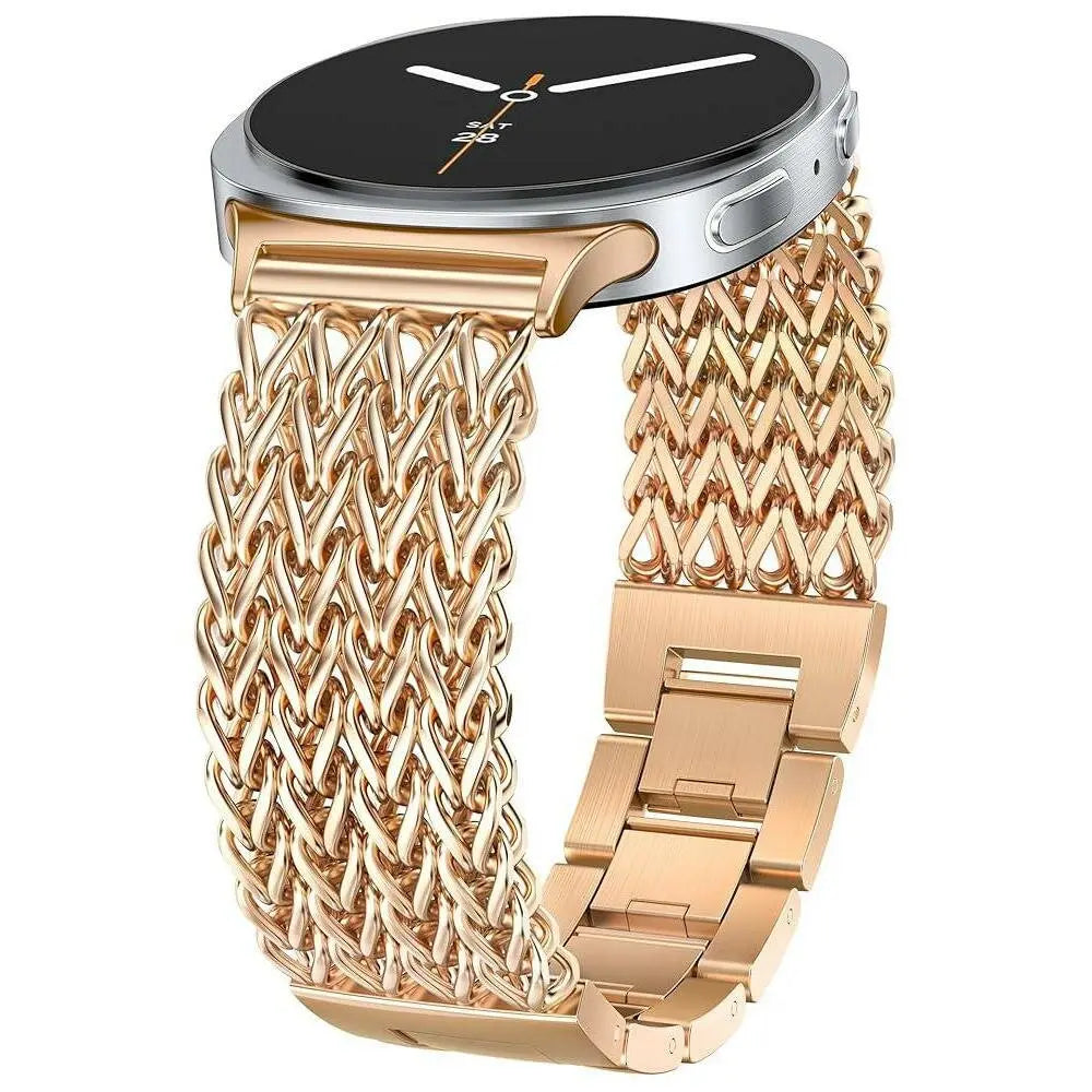 Samsung Galaxy Watch 8 - 44mm metalen mesh bandje (roségoud)