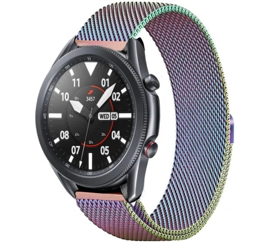 Milanese Strap, on a watch, 3/4 front view