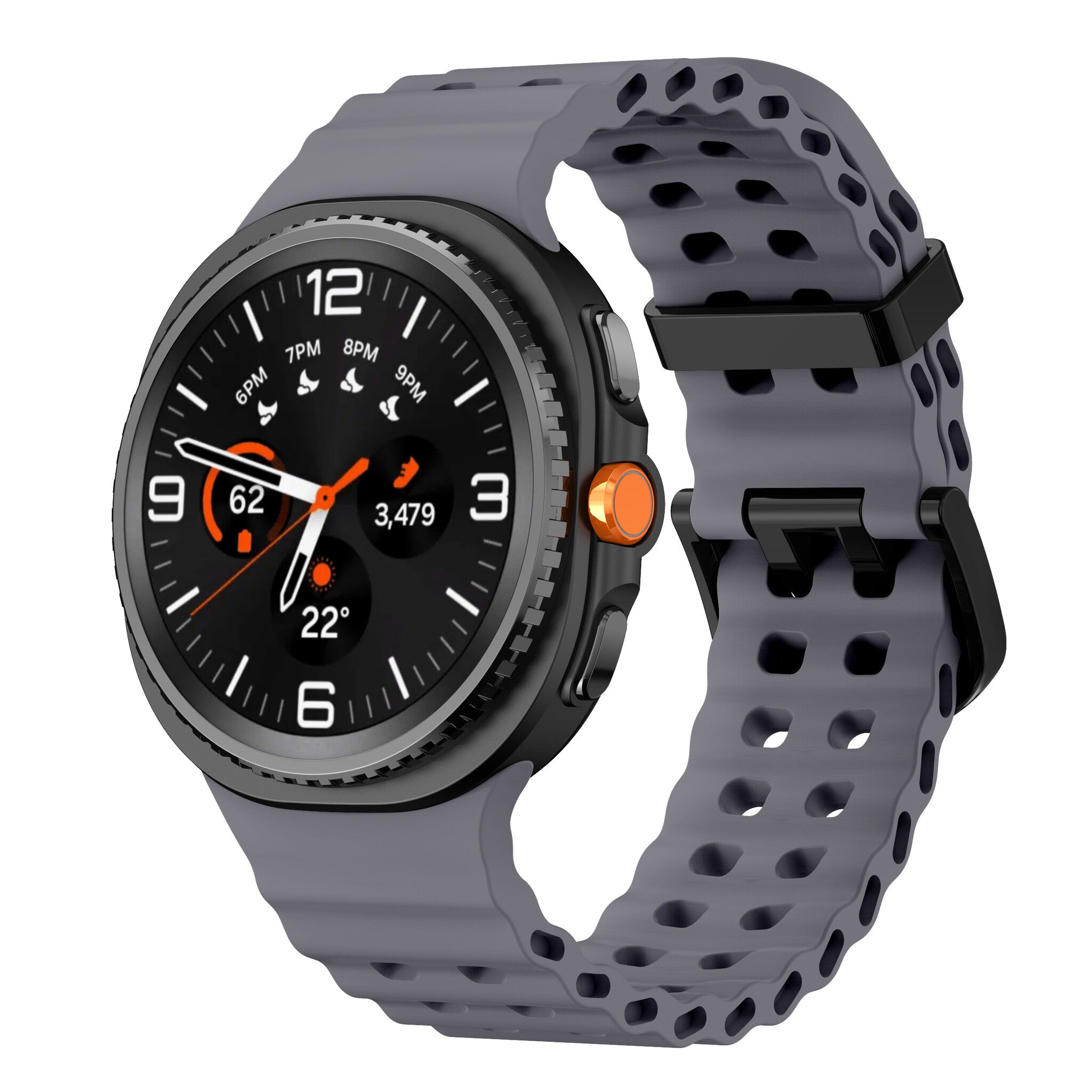 Samsung Galaxy Watch 9 - 44mm Ocean Strap (Dark Grey)