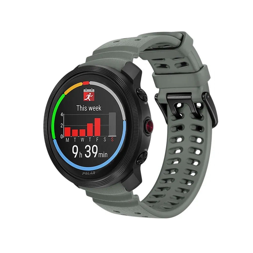 Polar Vantage V3 silicone grain band (donkergrijs)