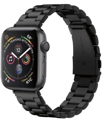 Spigen Modern Fit Apple Watch bandje RVS Zwart (42-44-45mm)