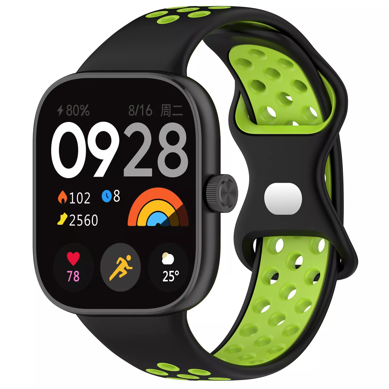 Xiaomi Smart Band 9 Pro sport bandje (zwart/lime)