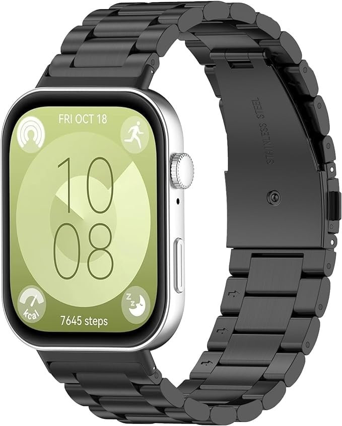Huawei Watch Fit 4 Pro stalen band (zwart)