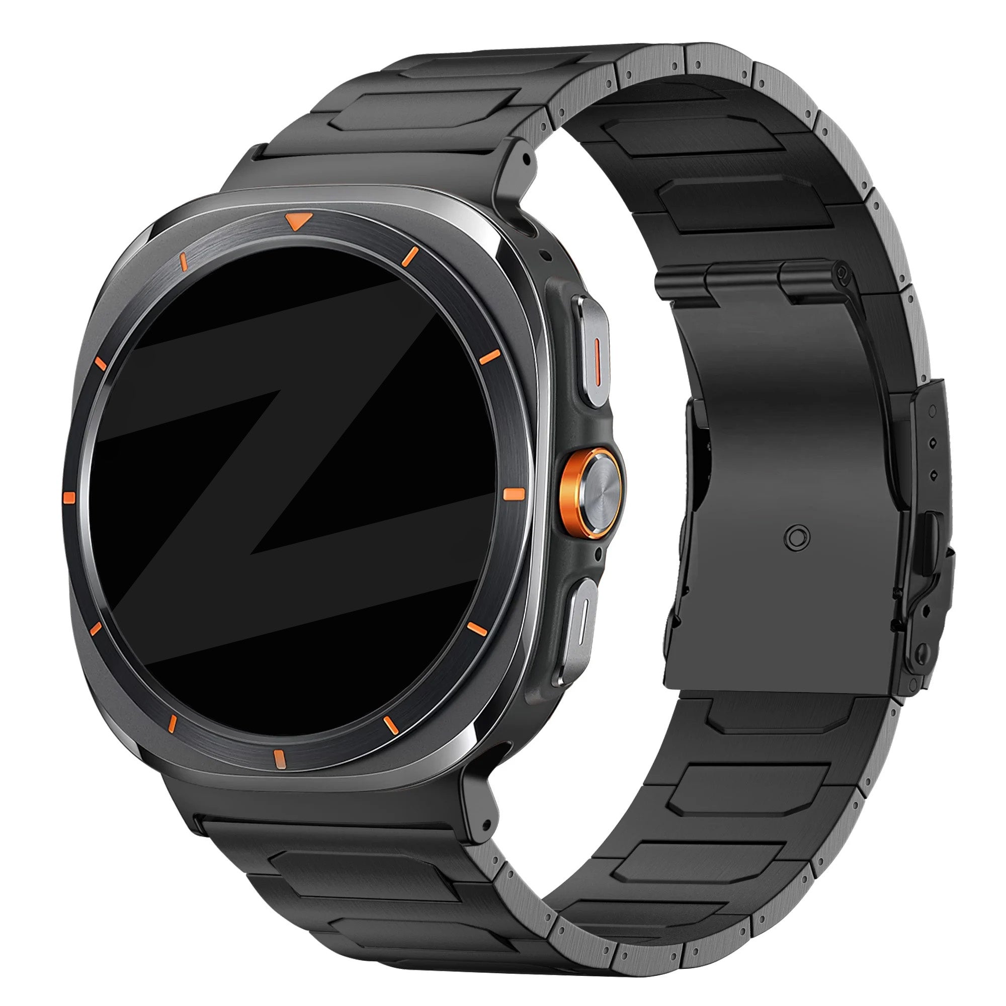 Bandz Samsung Galaxy Watch Ultra titanium band 'Deluxe' (zwart)
