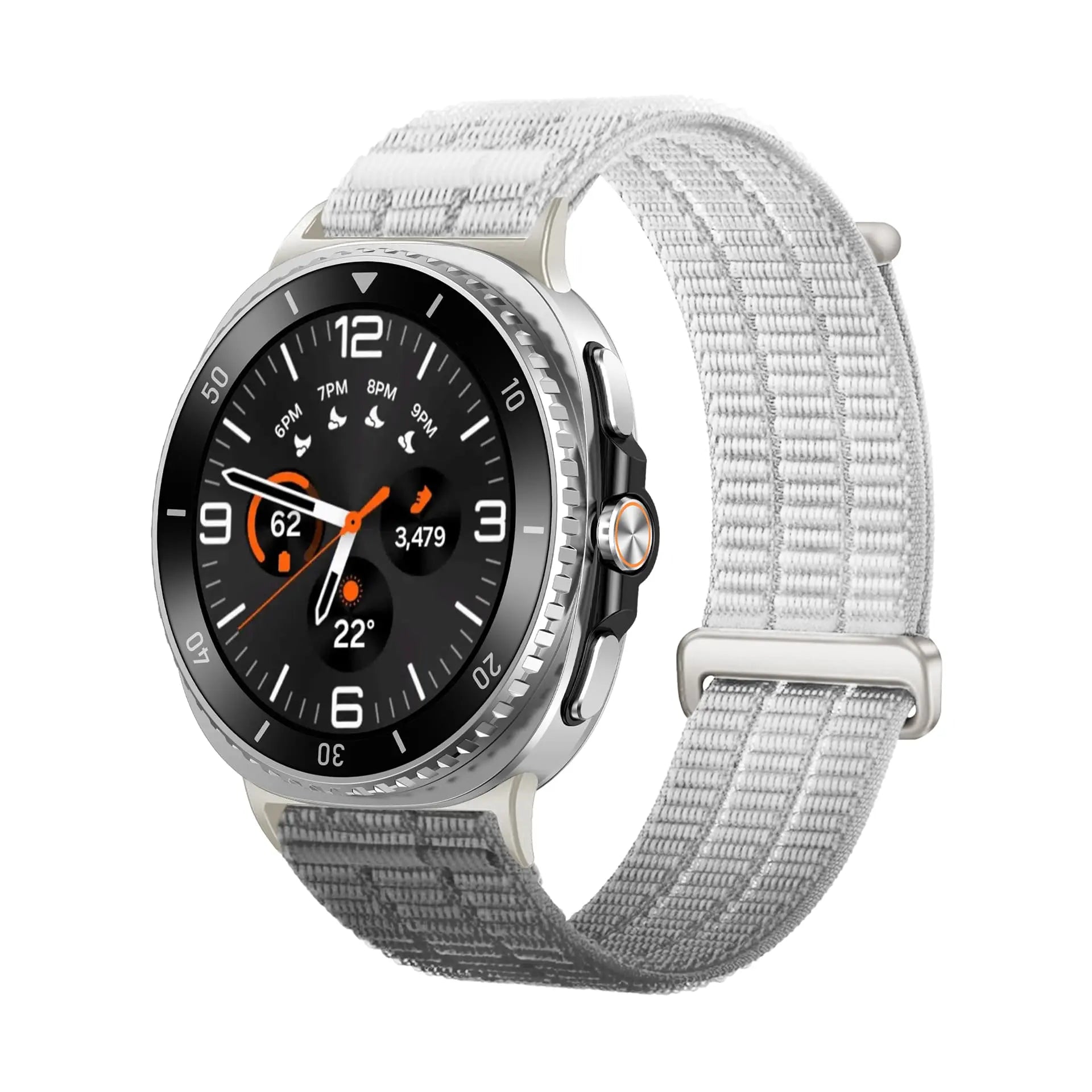 Samsung Galaxy Watch 8 Classic nylon air band (gradient grijs)