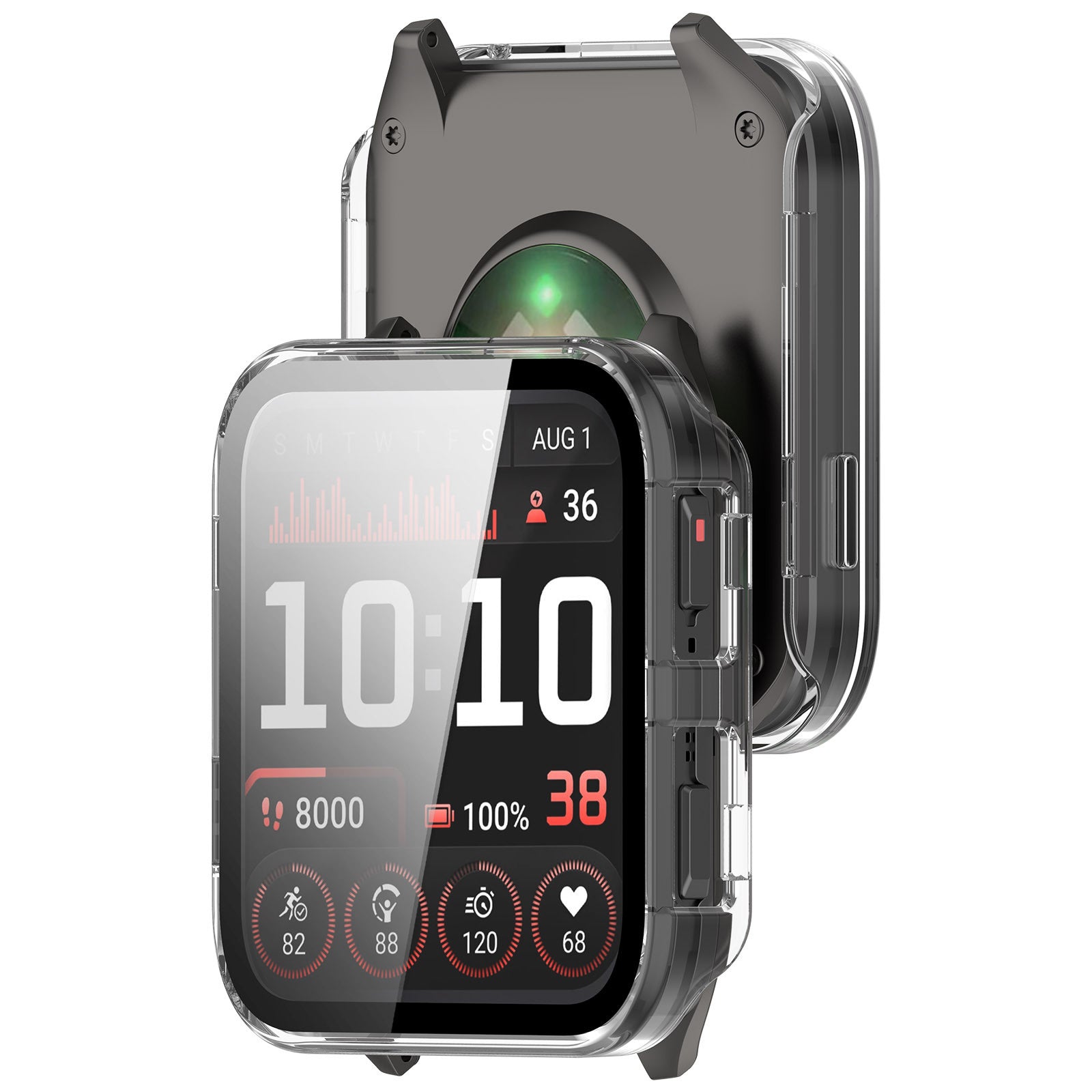 Garmin Venu X1 hard case met glas (transparant)