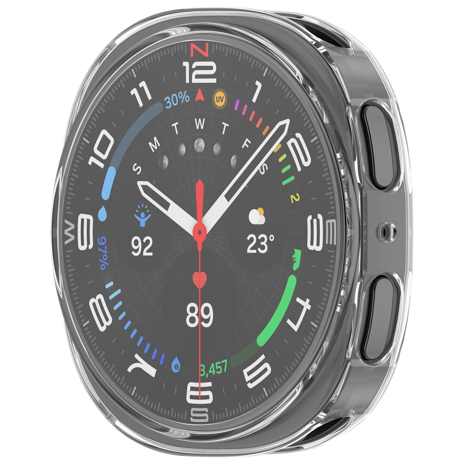 Samsung Galaxy Watch 8 / 9 - 44mm TPU case (transparant)