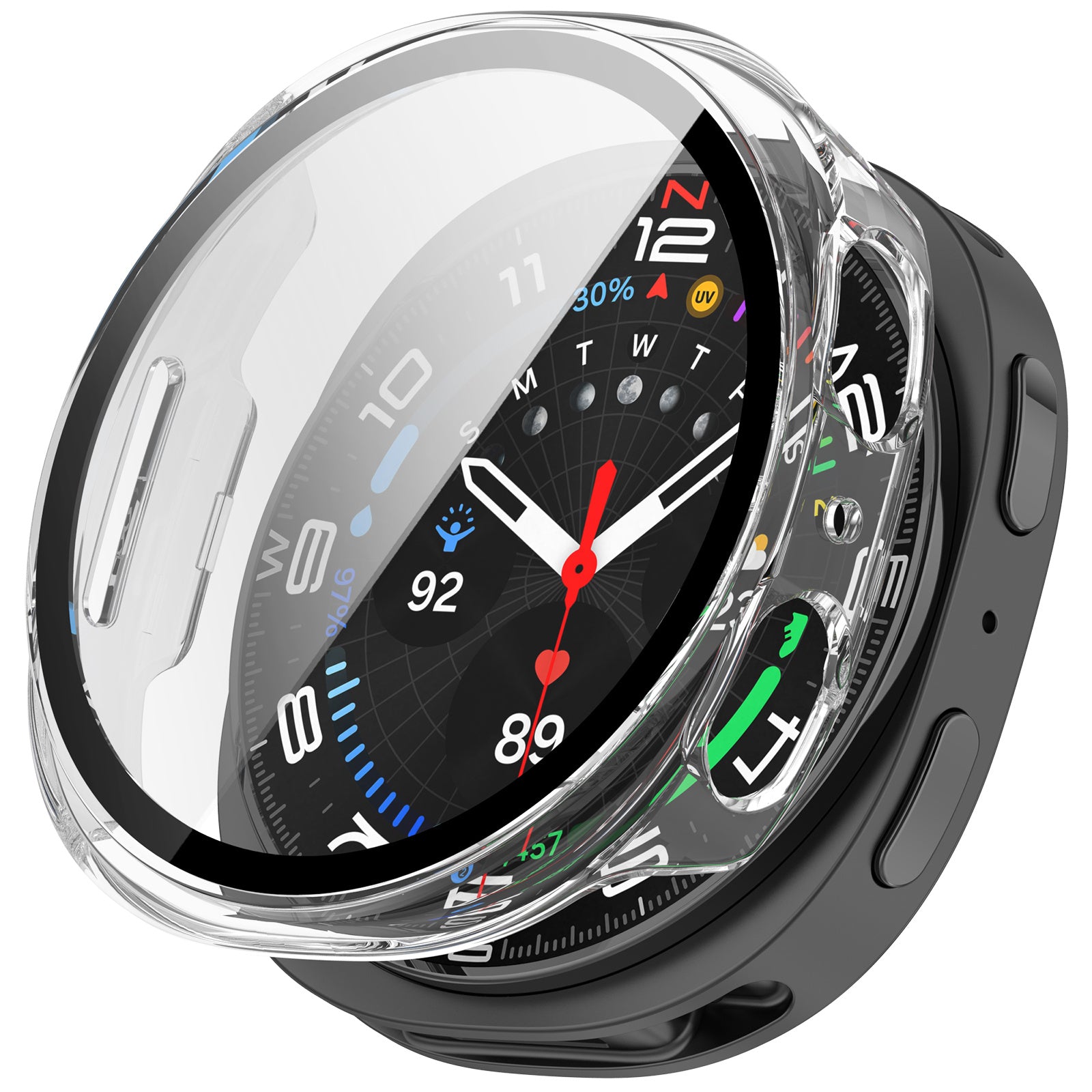 Samsung Galaxy Watch 8 - 40mm hard case met glas (transparant)