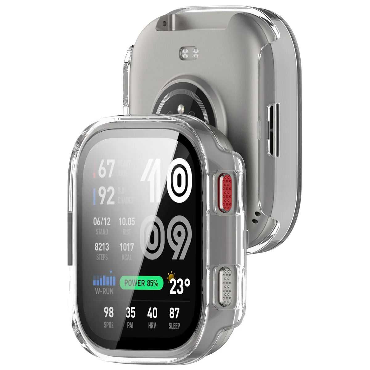Amazfit Bip Max hard case met glas (transparant)