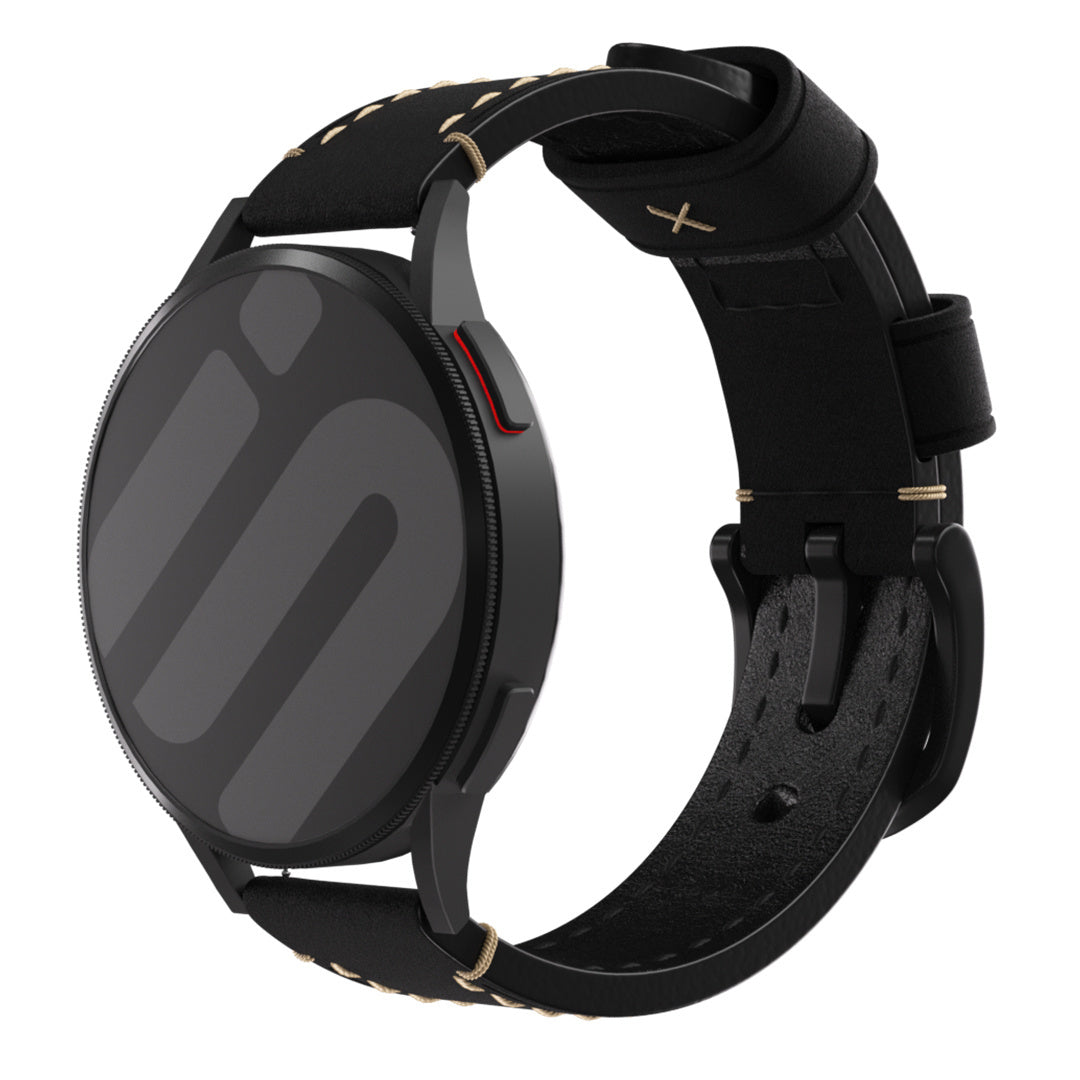 Huawei Watch 5 - 42mm genuine leren band (zwart)