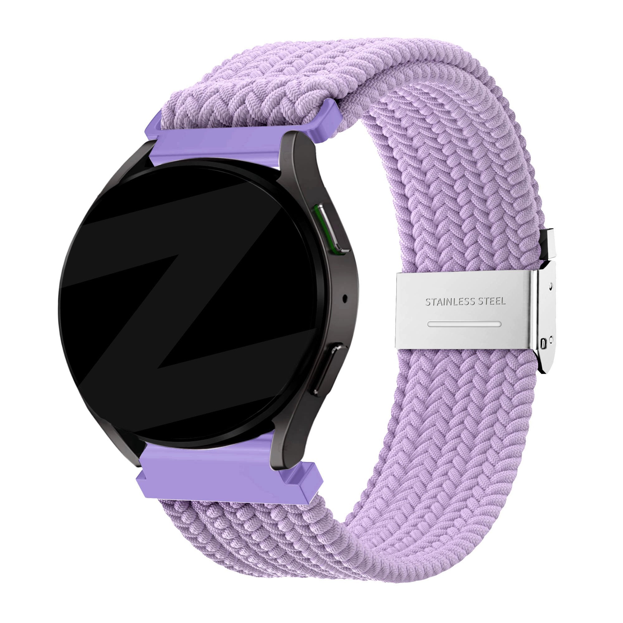 Bandz Garmin Vivomove Sport gevlochten nylon band (lichtpaars)