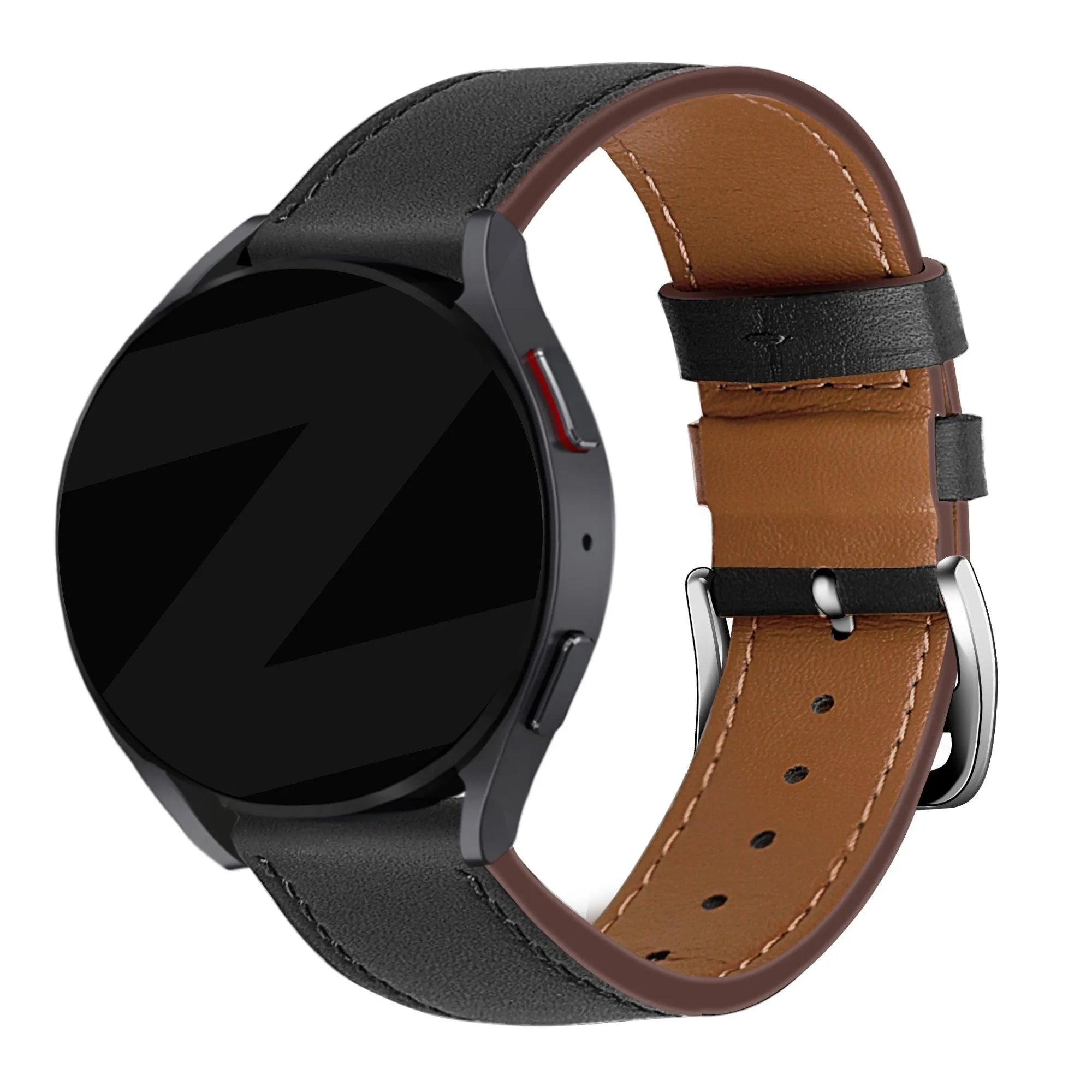 Bandz Suunto Vertical lederen band 'Deluxe' (zwart)
