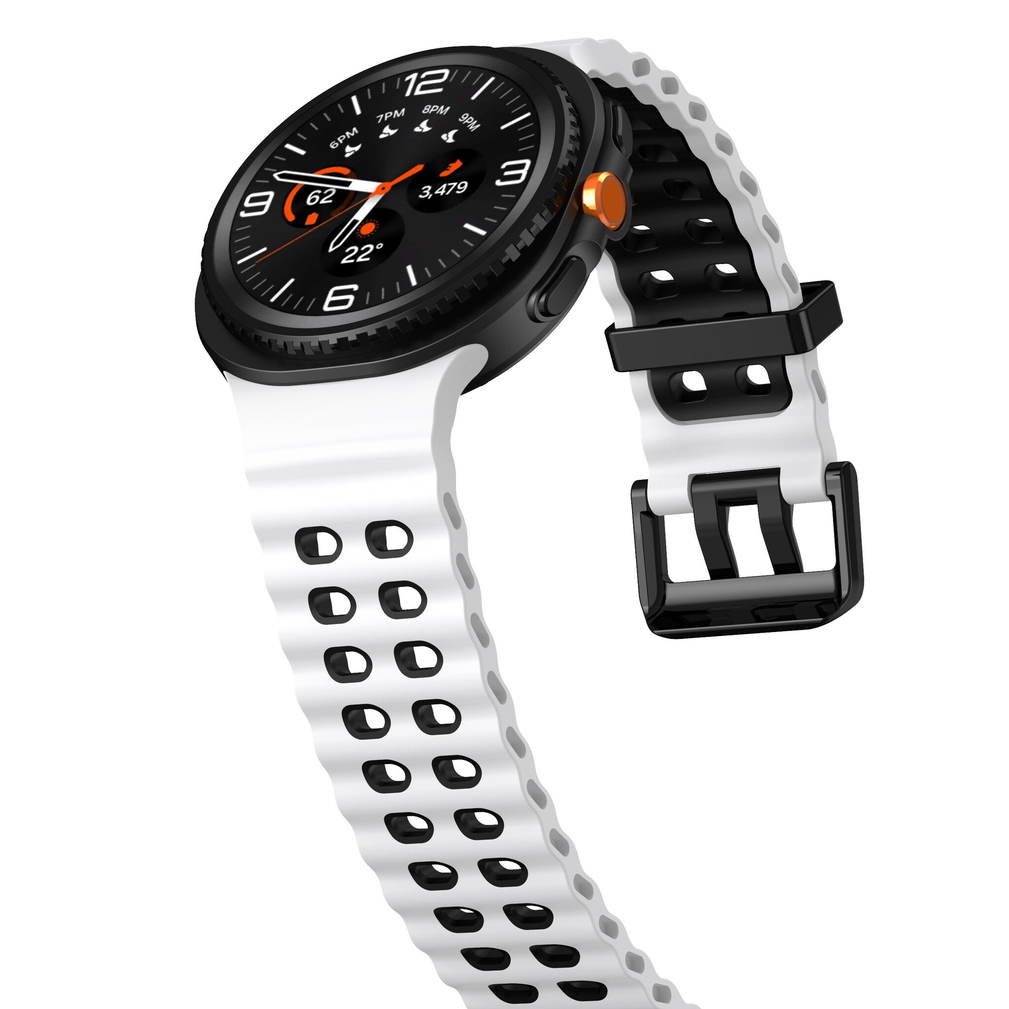 Samsung Galaxy Watch 9 - 44mm Ocean bandje (wit/zwart)