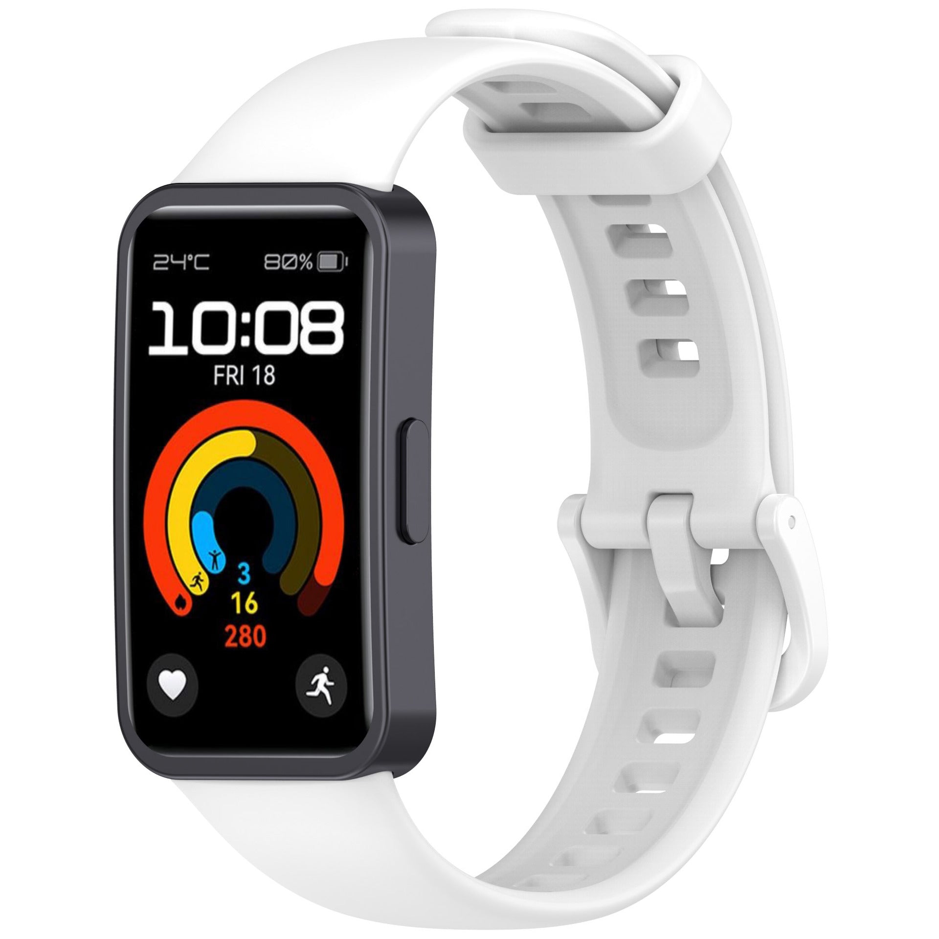 Huawei Band 10 classic siliconen bandje (wit)