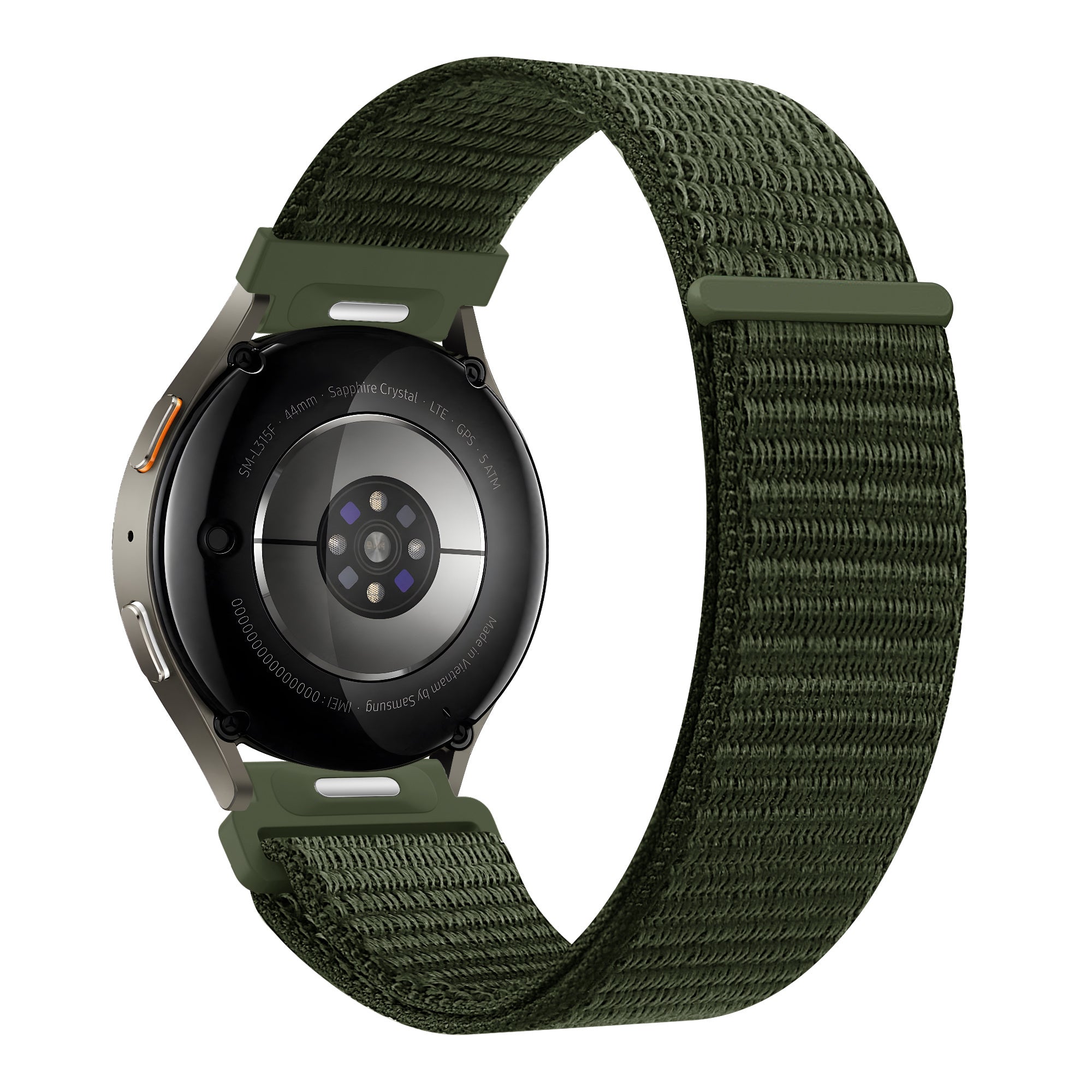 Bandz Samsung Galaxy Watch 7 - 44mm nylon band 'Easy fit' (groen)