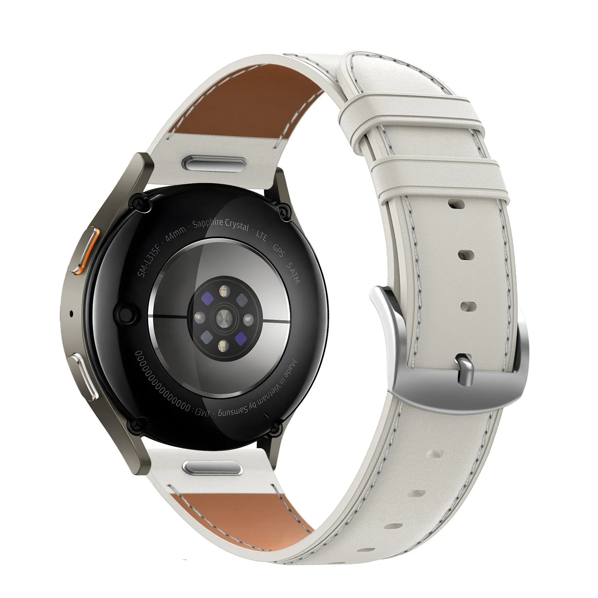 Bandz Fossil Gen 6 - 42mm lederen band 'Easy fit' (wit)