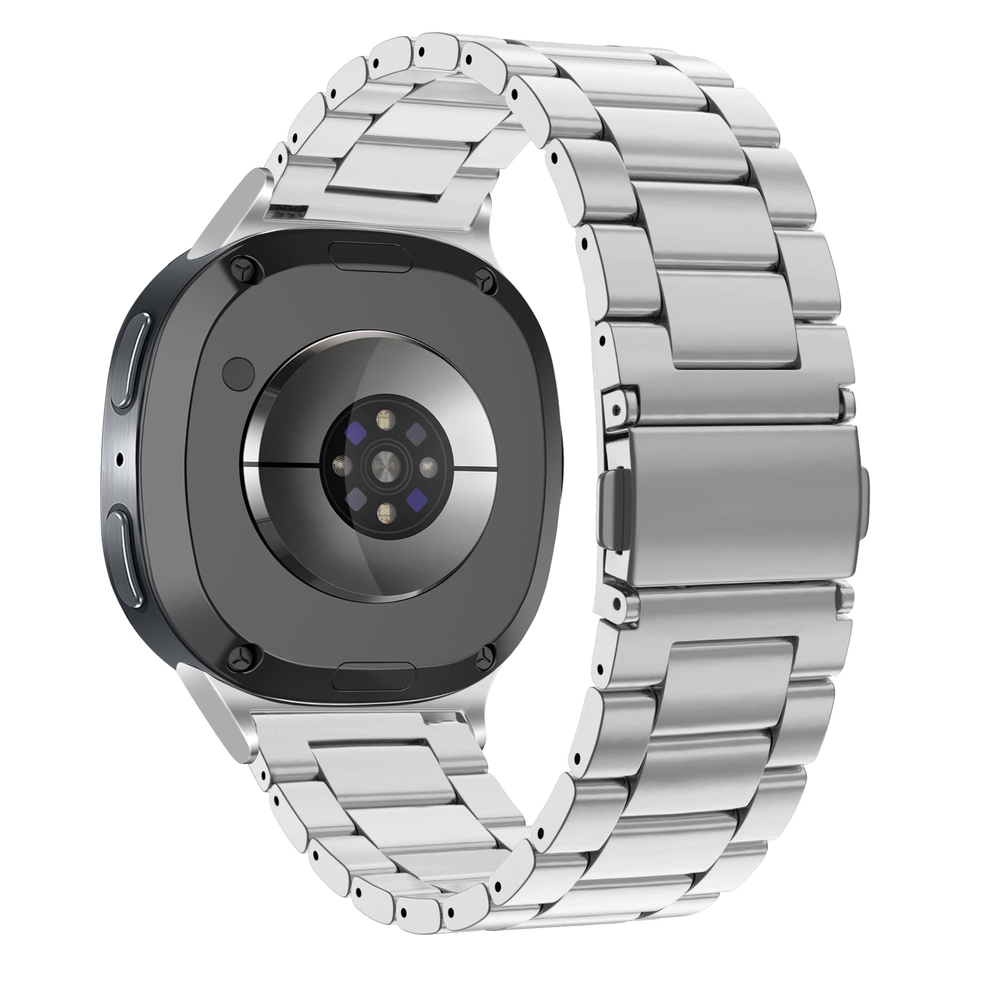 Bandz Samsung Galaxy Watch 8 - 44mm stalen band 'Classic' (zilver)