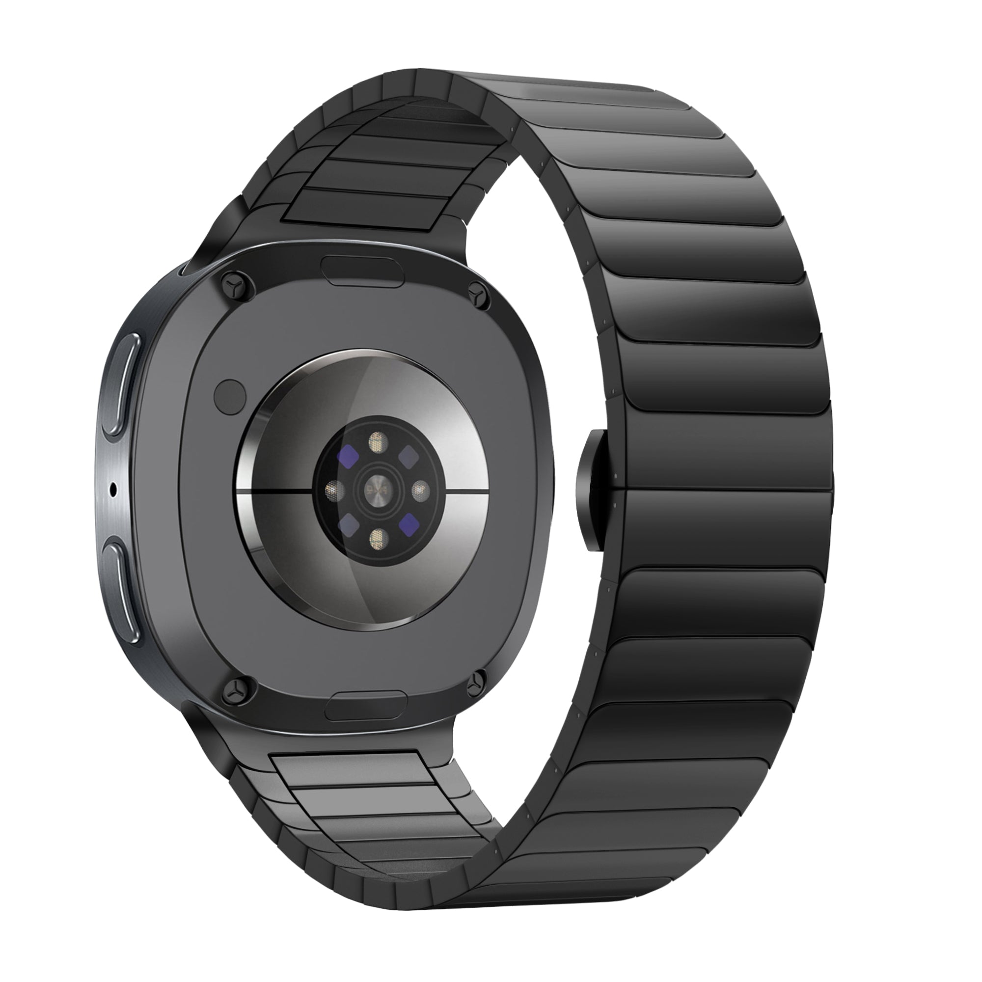 Bandz Samsung Galaxy Watch 8 Classic stalen band 'One Bead' (zwart)