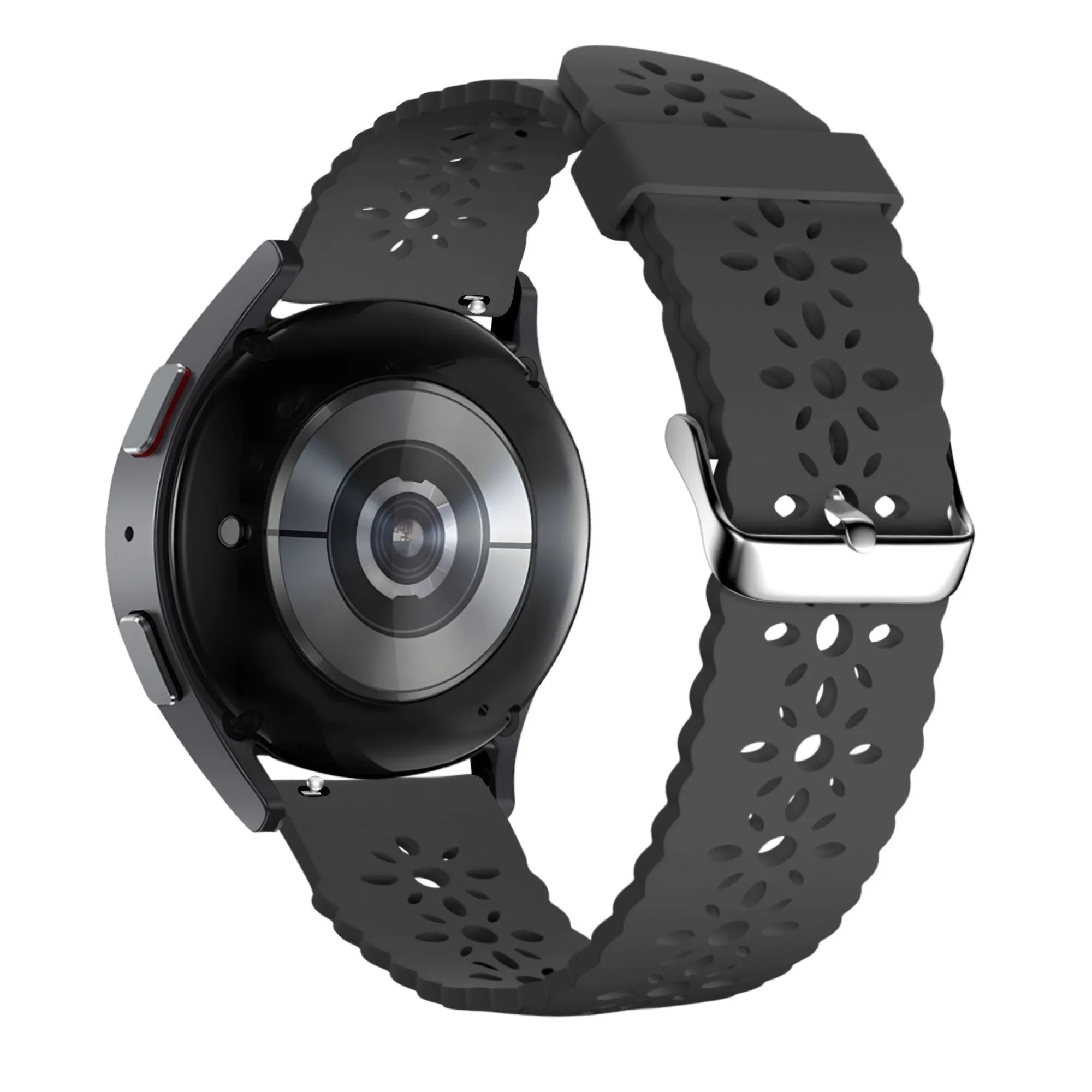 Bandz Coros Apex 2 siliconen band met bloemenpatroon (zwart)