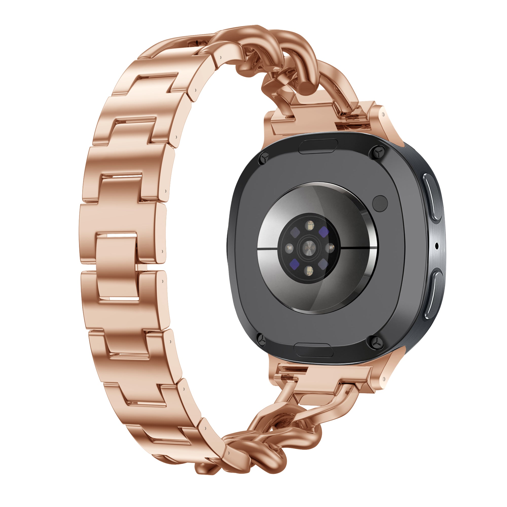 Samsung Galaxy Watch 8 - 44mm steel chain band (rosé goud)