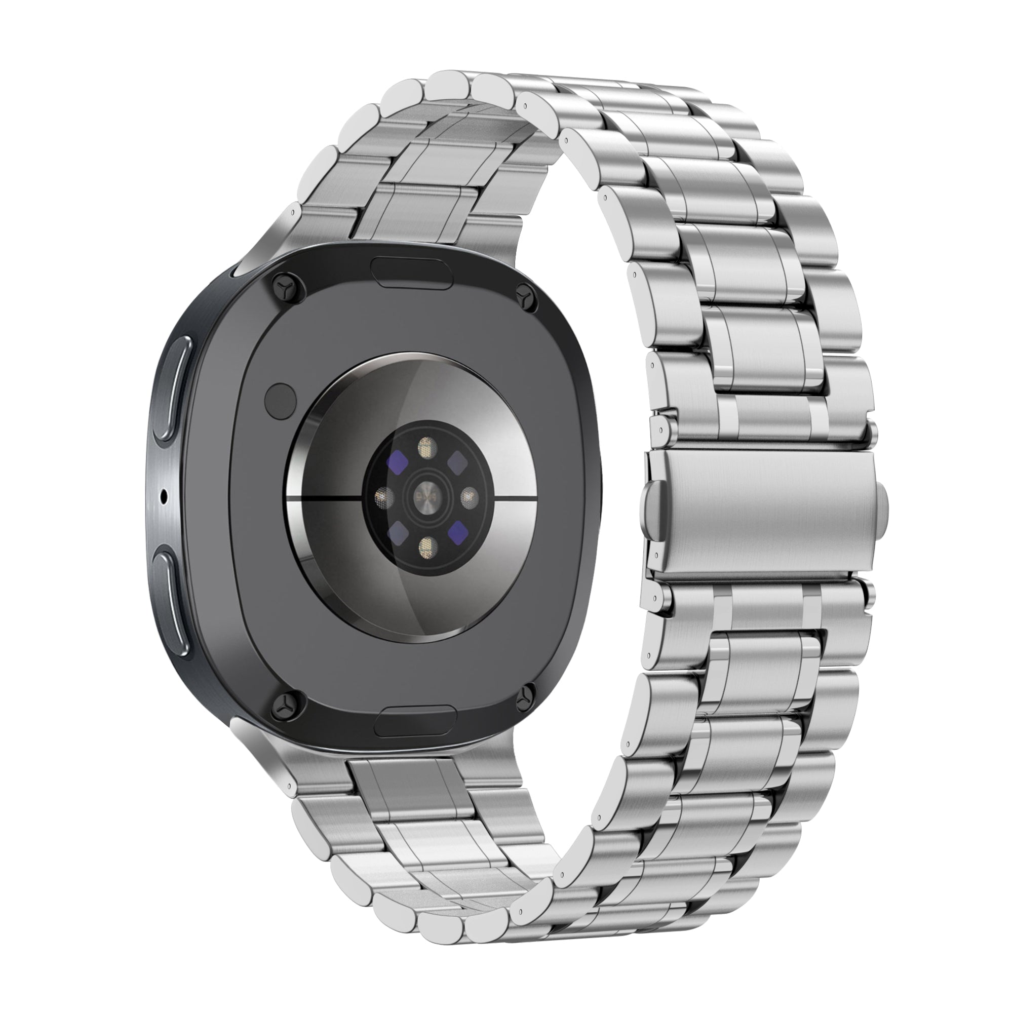 Bandz Samsung Galaxy Watch 8 - 44mm stalen band 'Deluxe' (zilver)