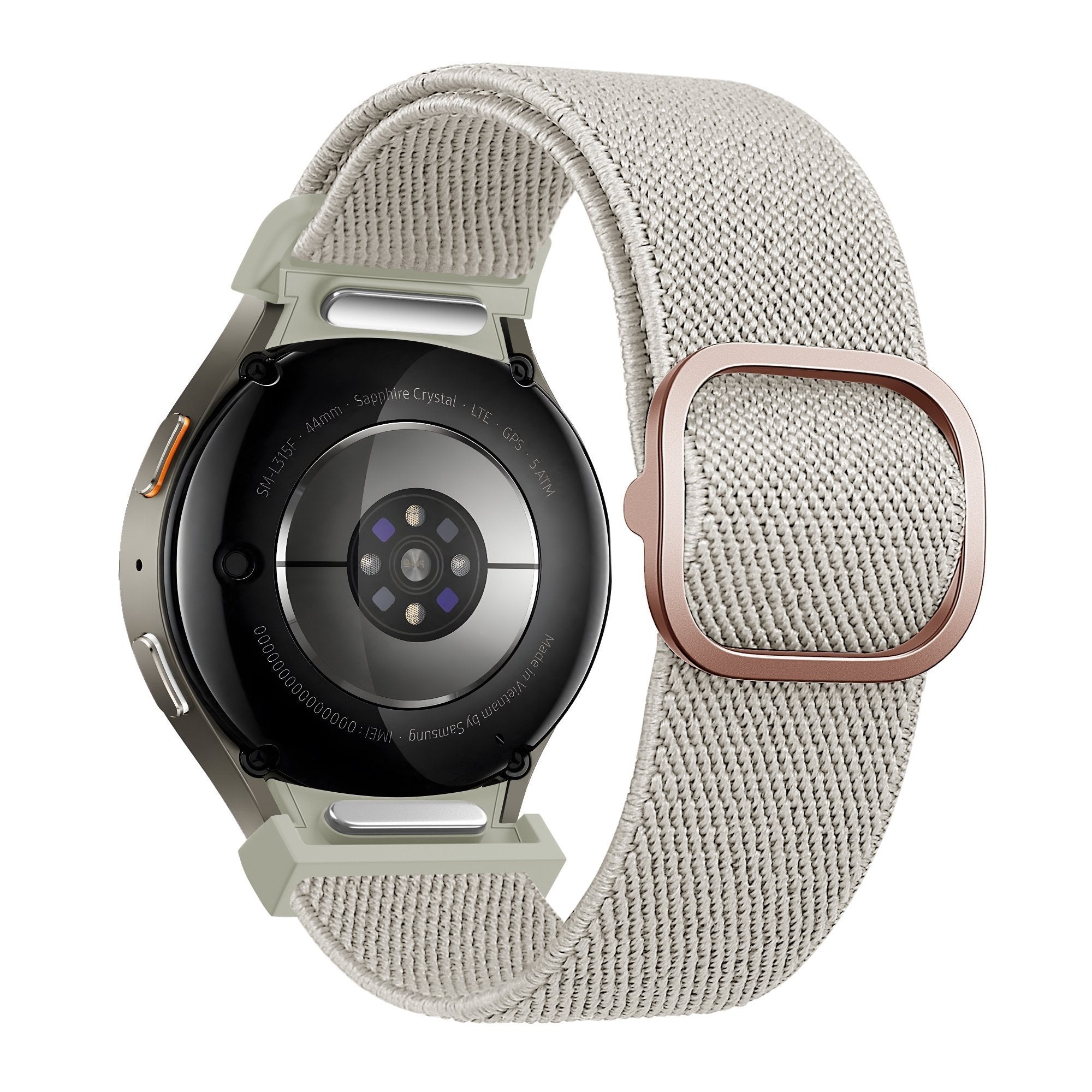 Bandz Samsung Galaxy Watch 4 Classic 46mm elastische band 'Easy fit' (beige)