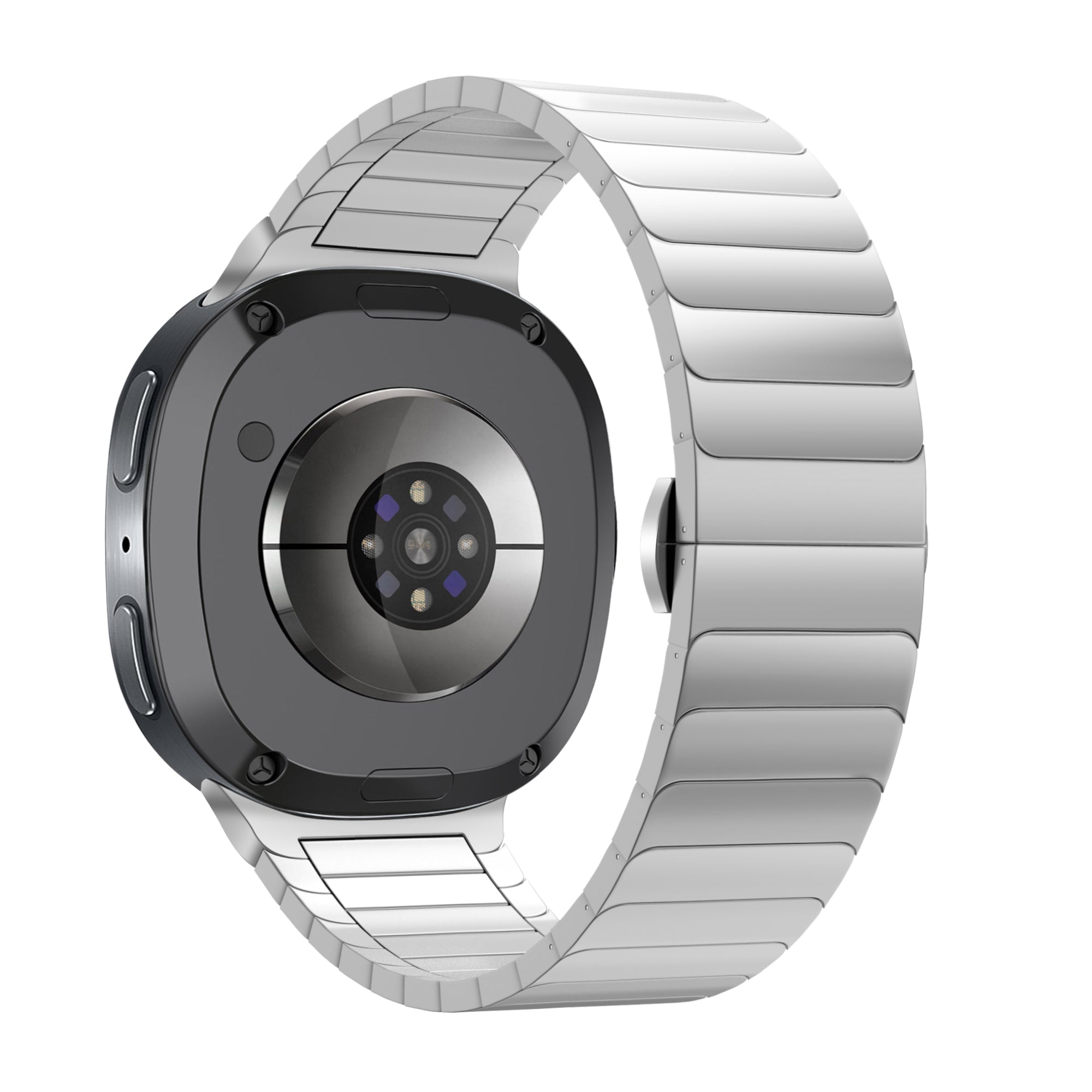 Bandz Samsung Galaxy Watch 8 Classic stalen band 'One Bead' (zilver)