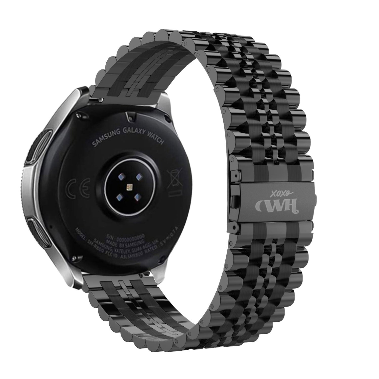 xoxo Wildhearts Samsung Galaxy Watch Active stalen band (zwart)