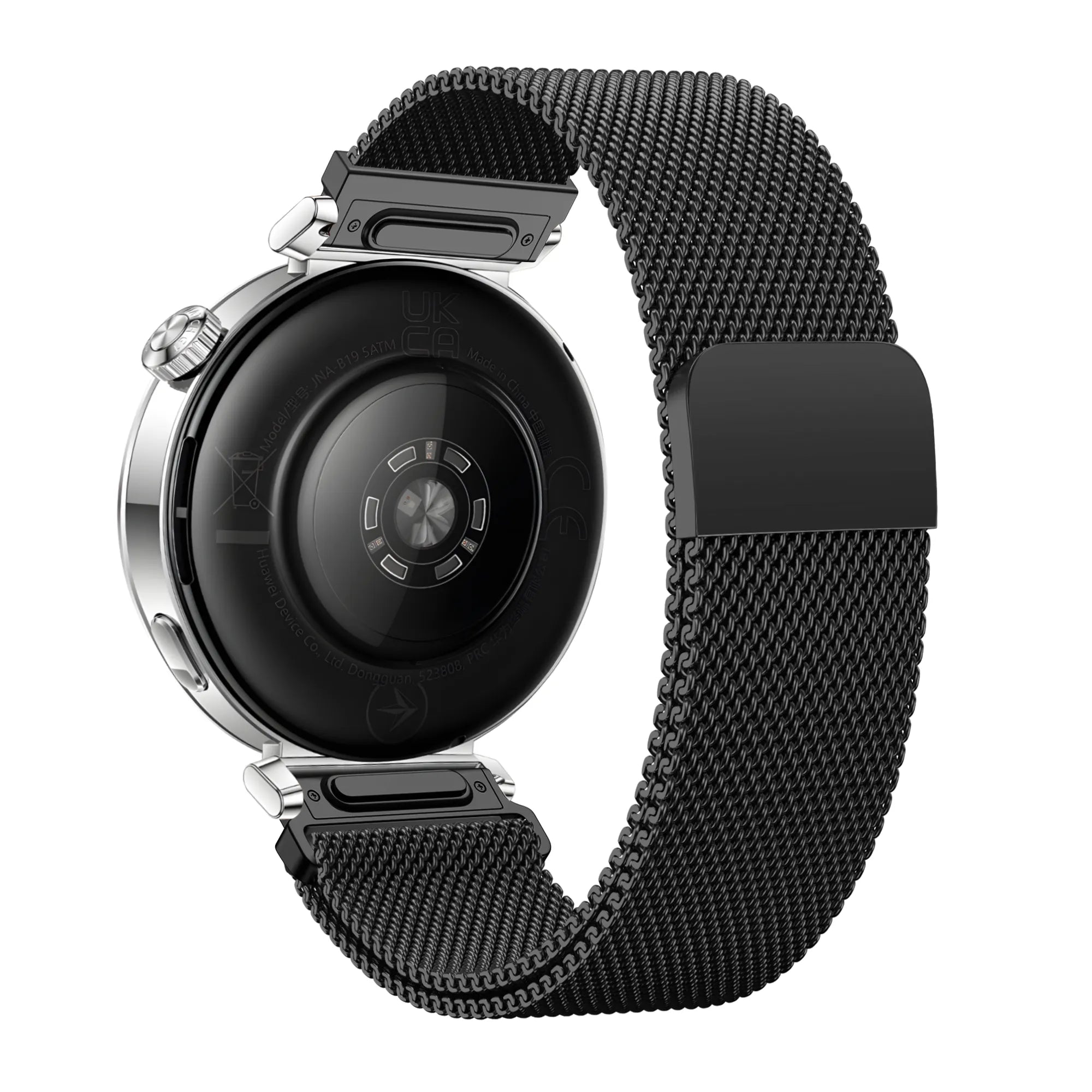 Bandz Huawei Watch GT 5 - 41mm Milanese band 'Easy fit' (zwart)