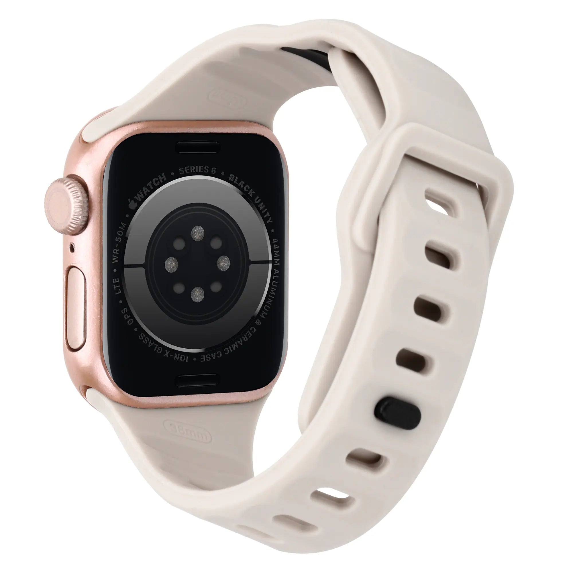 Apple Watch tilted sport band (sterrenlicht)