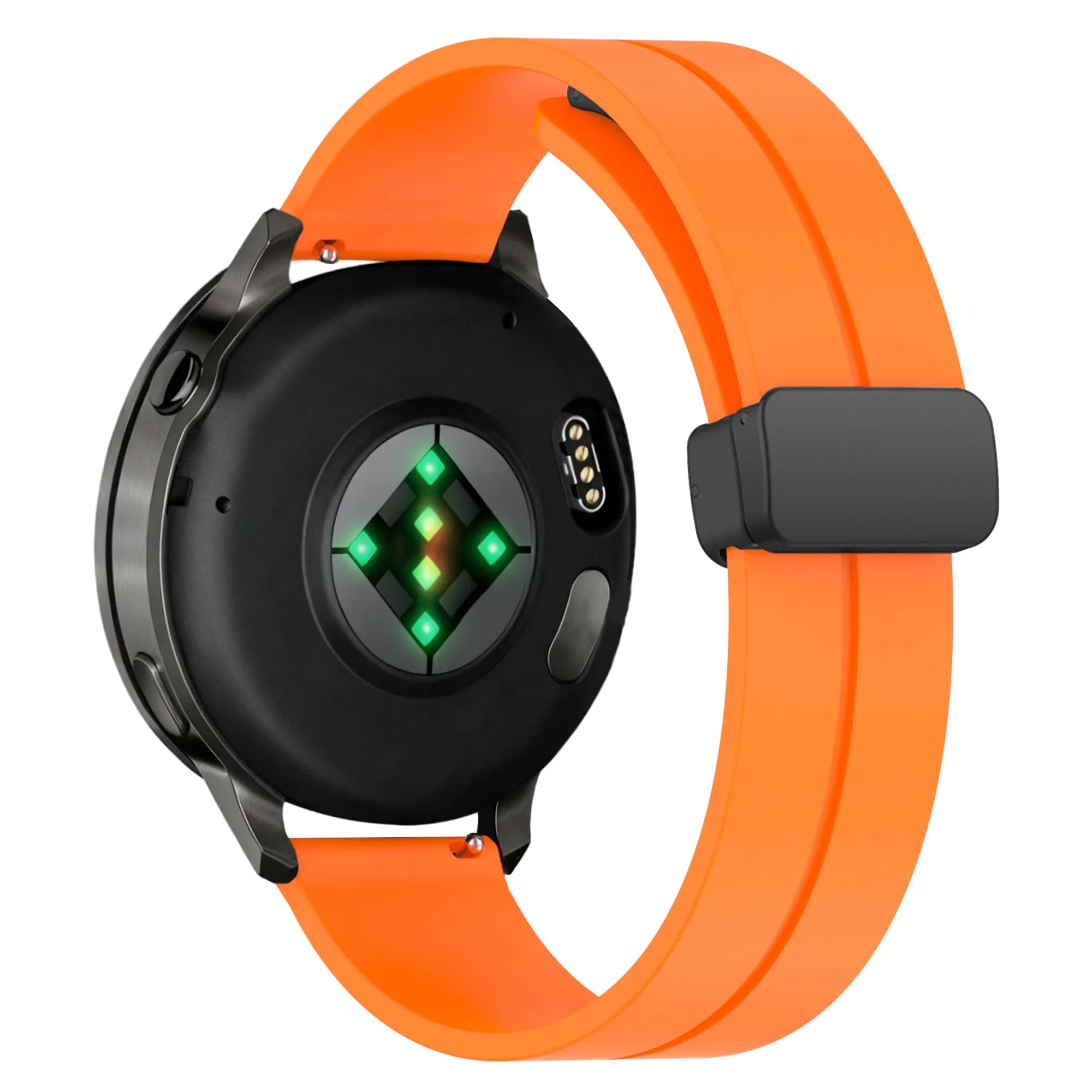 Bandz Garmin Forerunner 570 - 42mm Silicone Strap with D-Buckle (Orange)