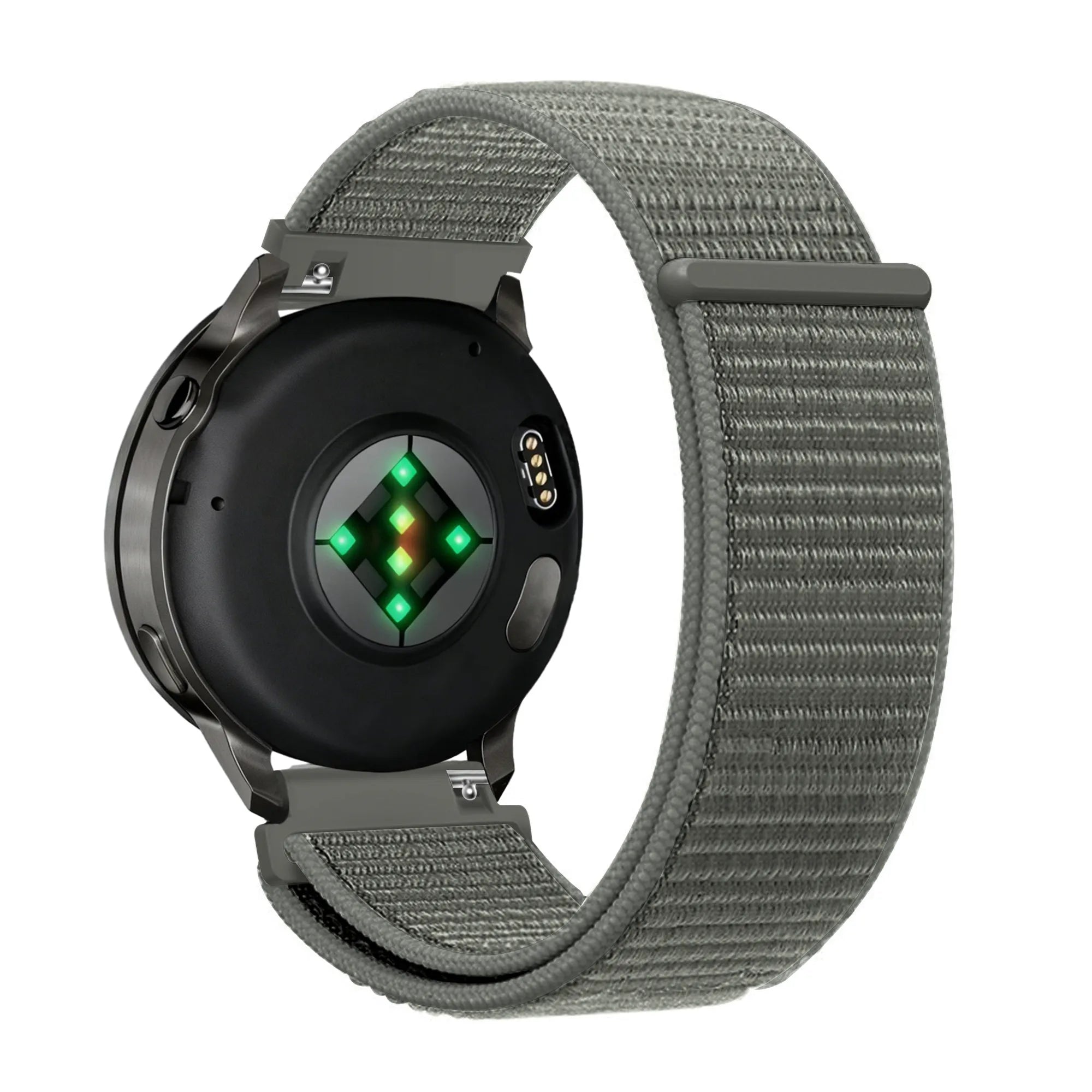 Bandz Garmin 20mm Nylon Loop Strap (Grey-Green)