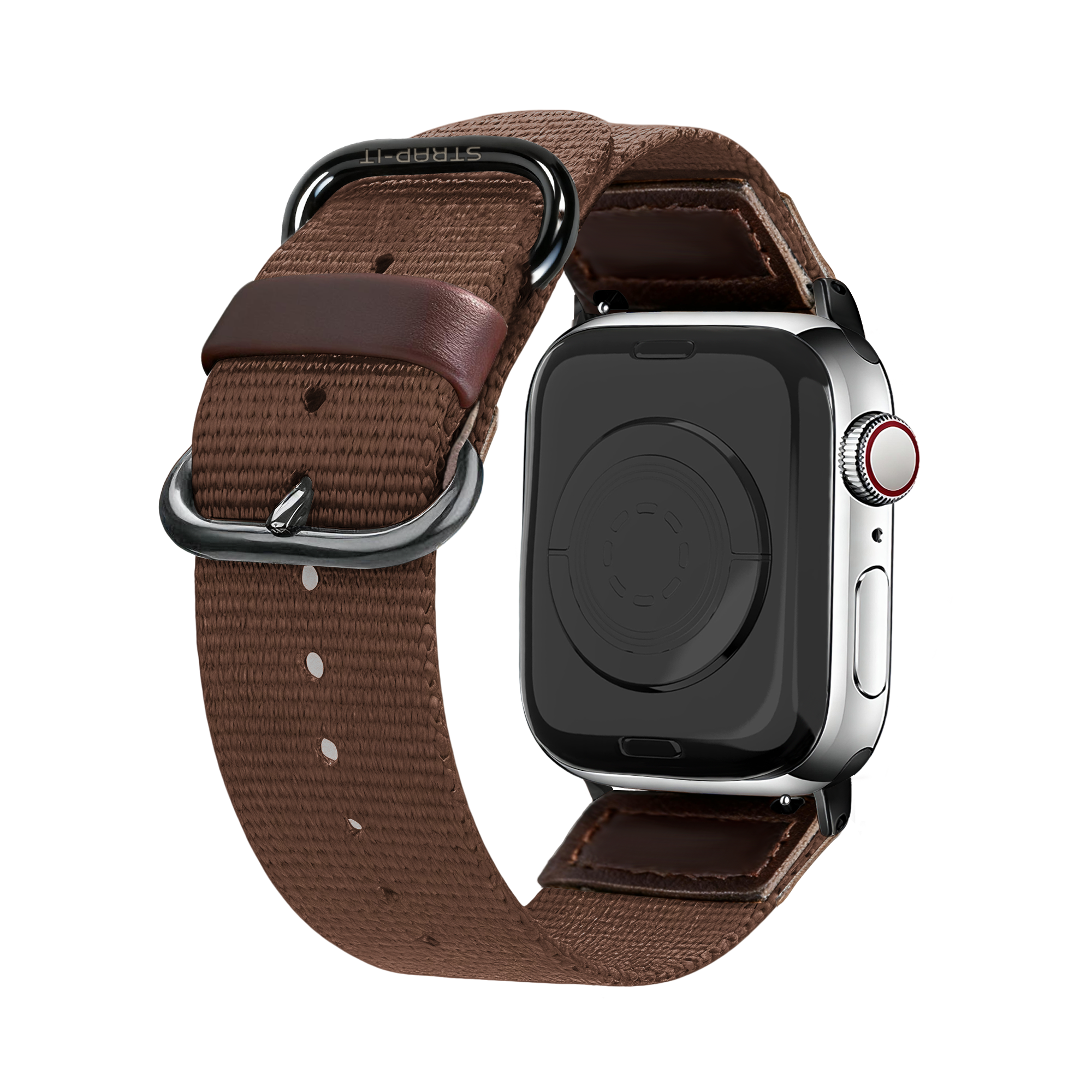Apple Watch Ultra canvas bandje (bruin)
