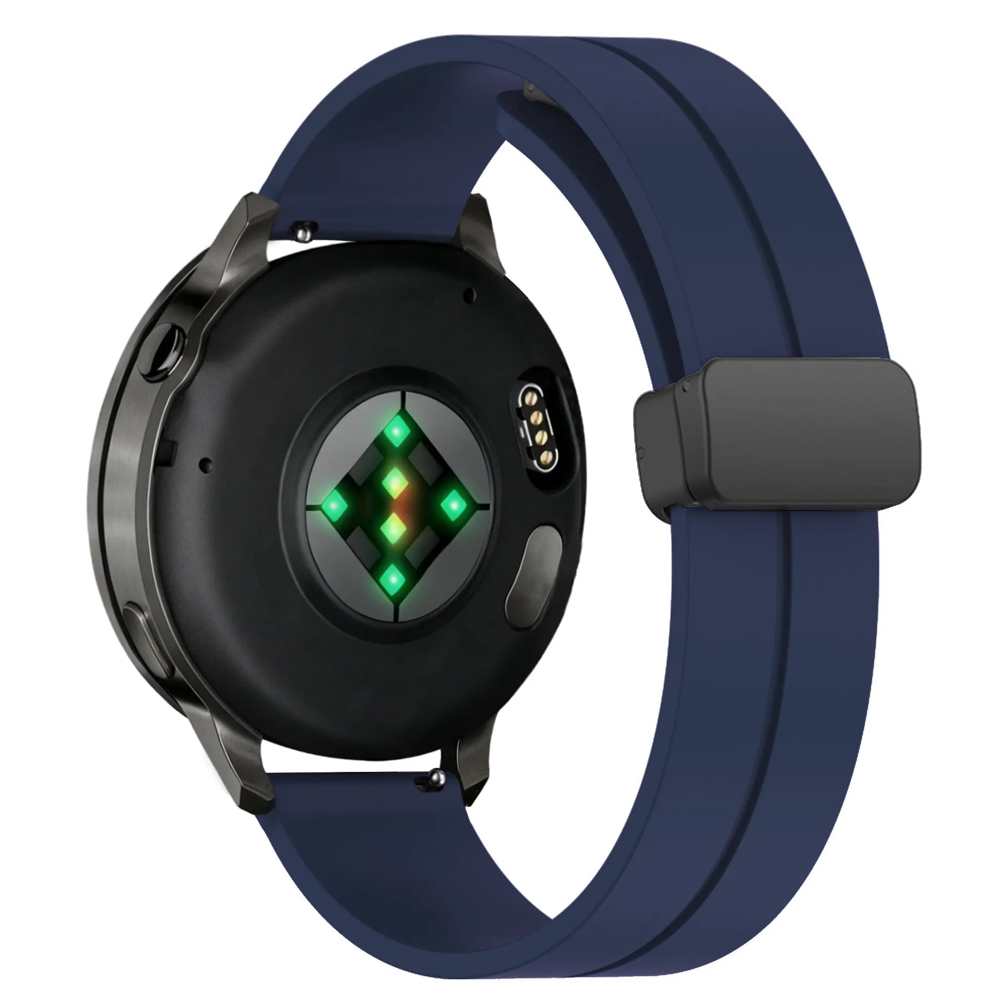 Bandz Garmin Forerunner 570 - 42mm Silicone Strap with D-Buckle (Dark Blue)