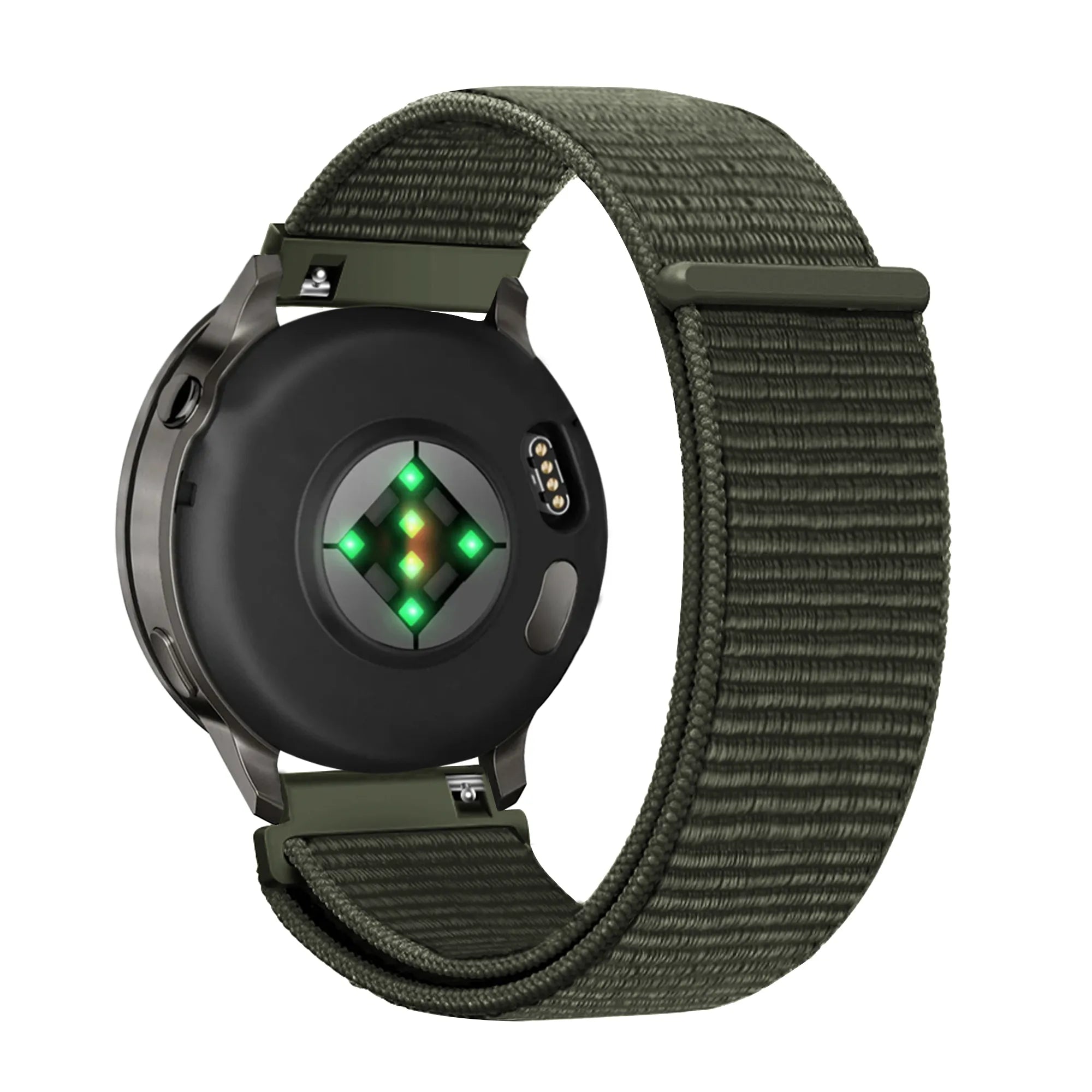 Bandz Garmin 18mm nylon loop band (donkergroen)