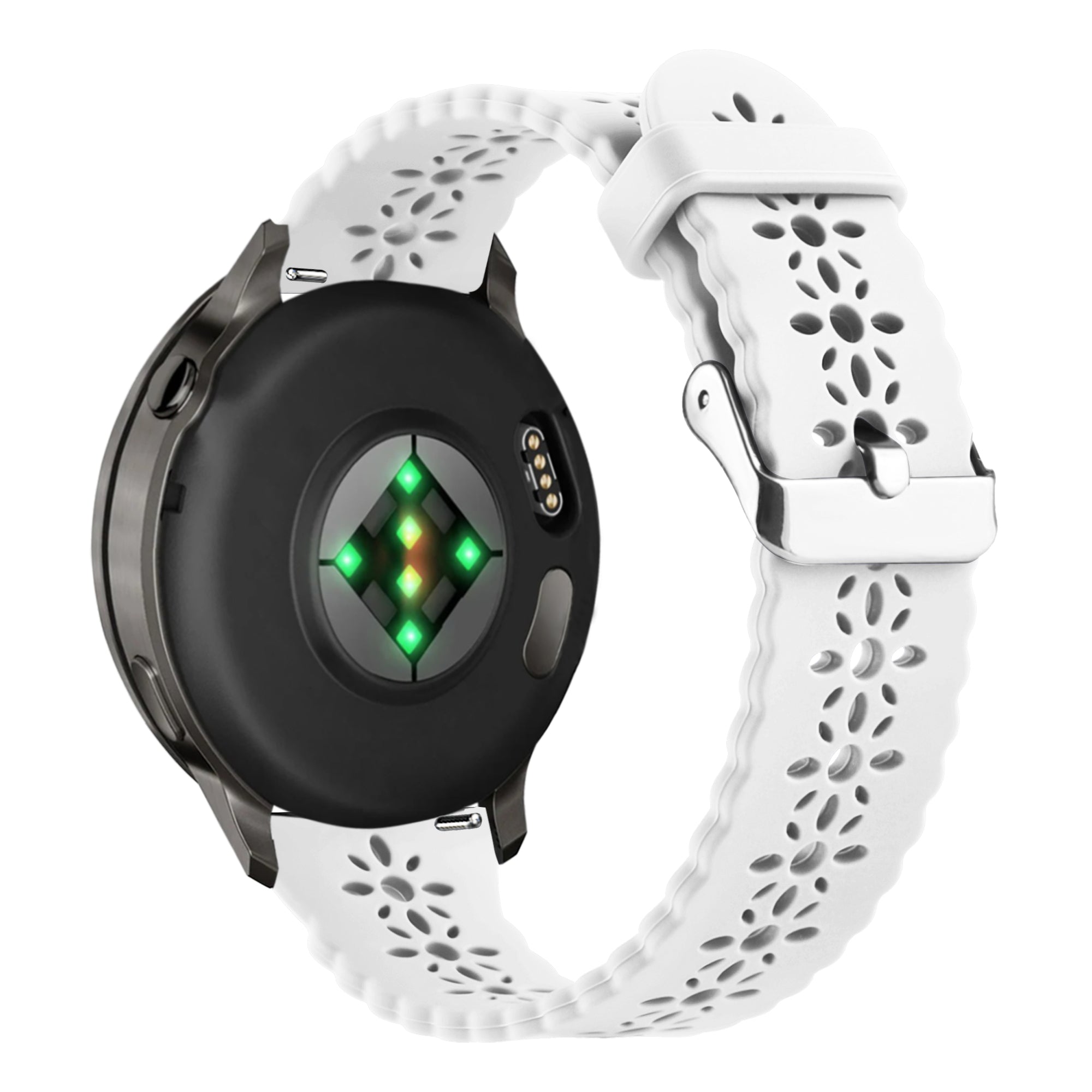 Bandz Garmin Vivomove Style siliconen band 'Lace' (wit)